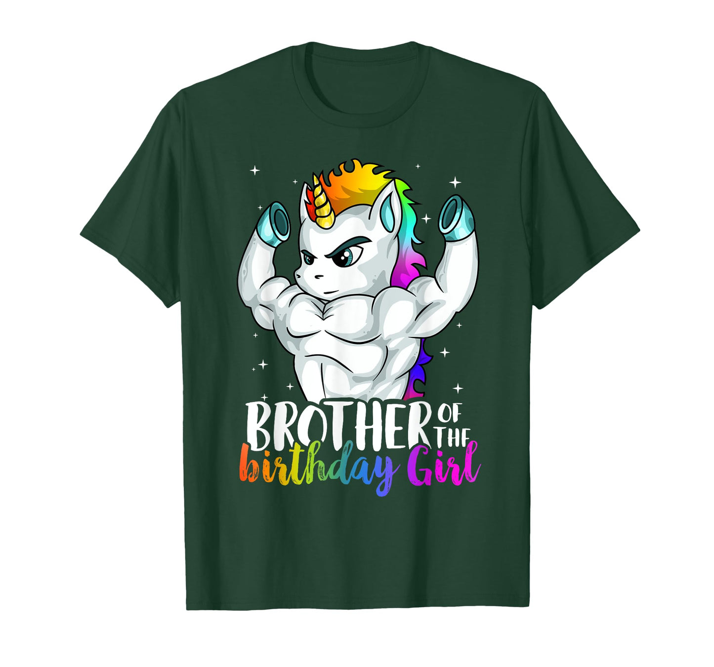 Brother of Birthday Girl Unicorn Boys Son Grandkid Nephew T-Shirt
