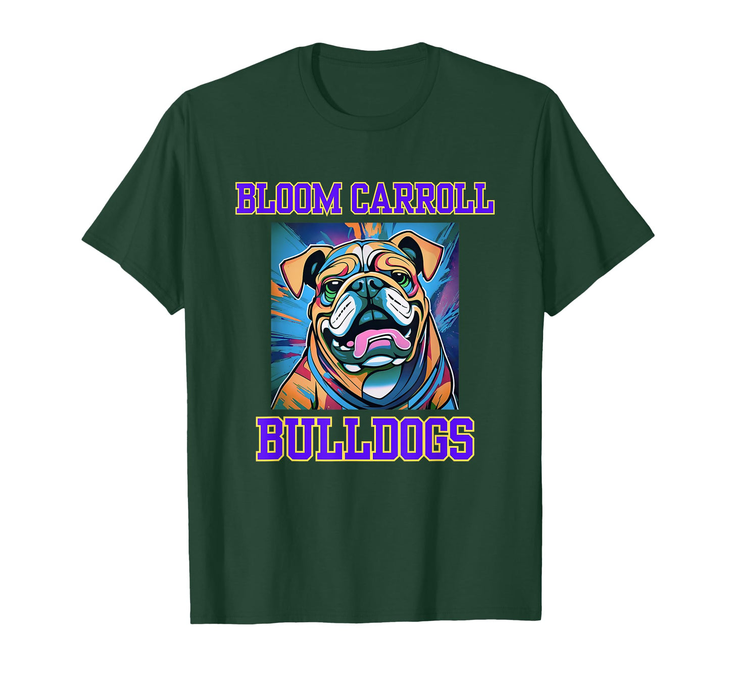 Cool Bloom Carroll Bulldogs Pop Art Graffiti T-Shirt
