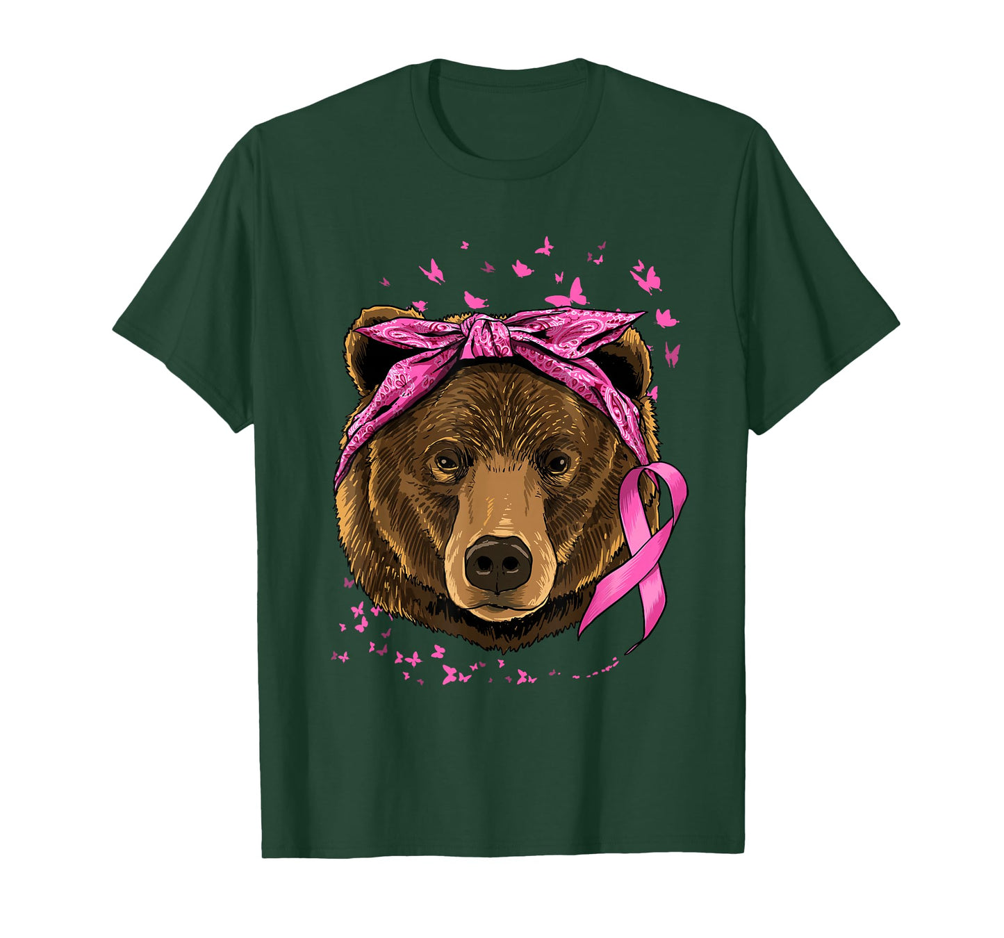 Pawsome Breast Cancer Awareness Women's Pink Animal Print T-Shirt - Small - Short Sleeve - Classic Fit - Cotton Blend - Imported