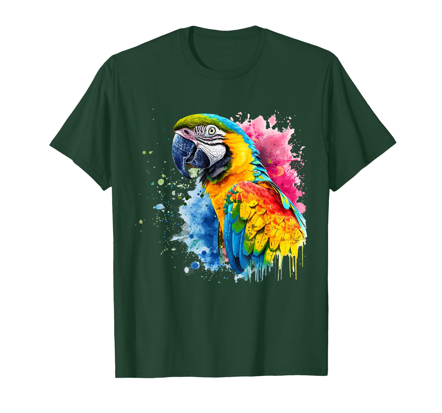 Colorful Parrot Watercolor T-Shirt
