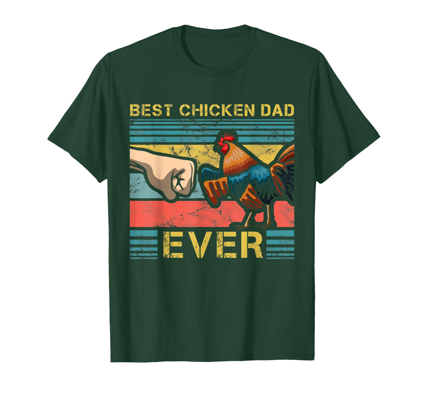 Mens Best Chicken Dad Ever Farming Rooster Hen Poultry Business T-Shirt