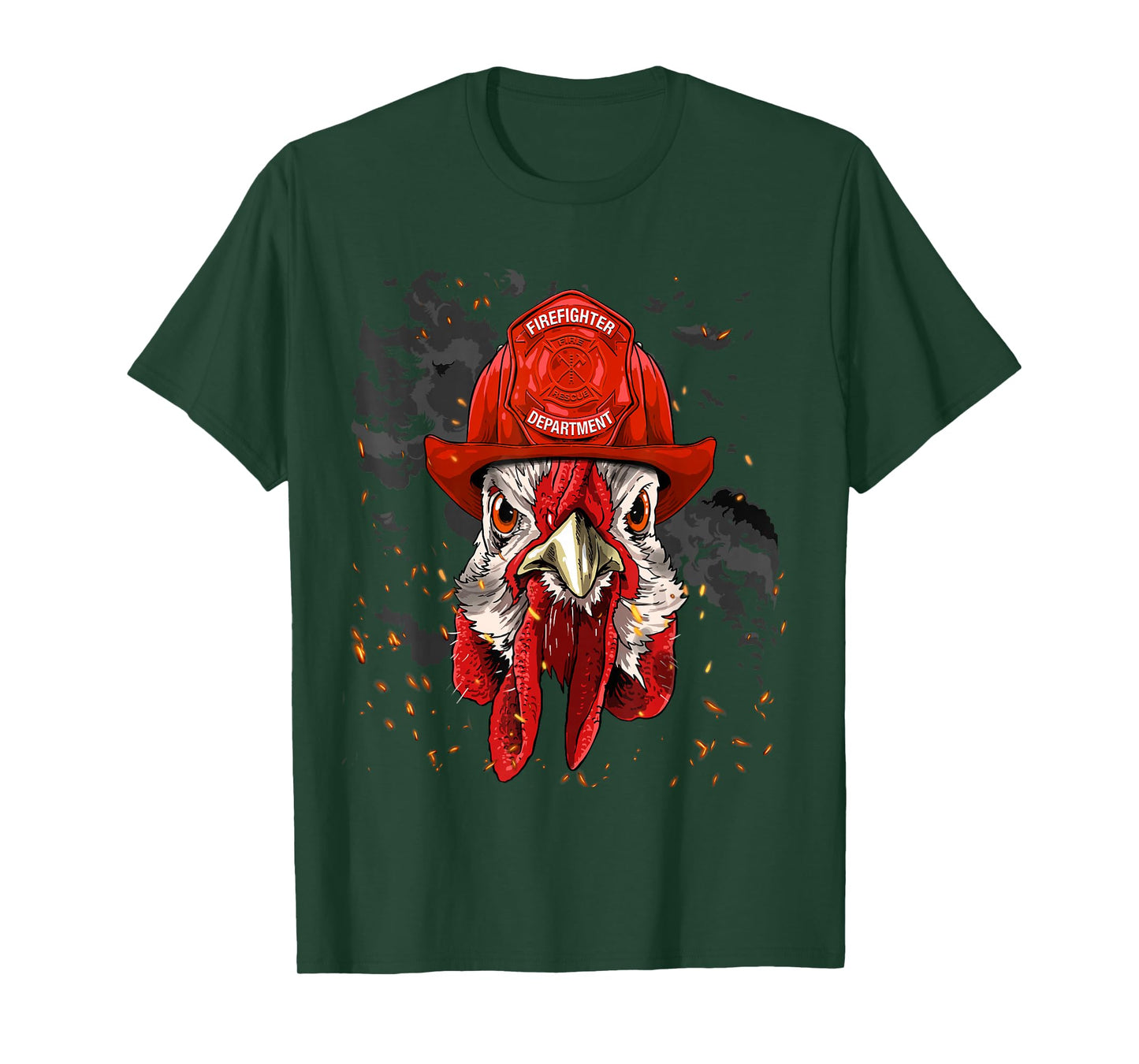 Firefighter Chicken Fire Department Fireman Chicken Lover T-Shirt