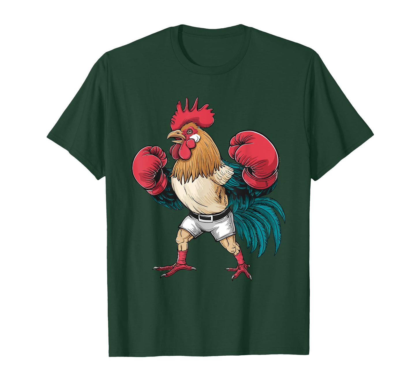 Funny Boxing Chicken With Red Gloves Kids Adults T-Shirt