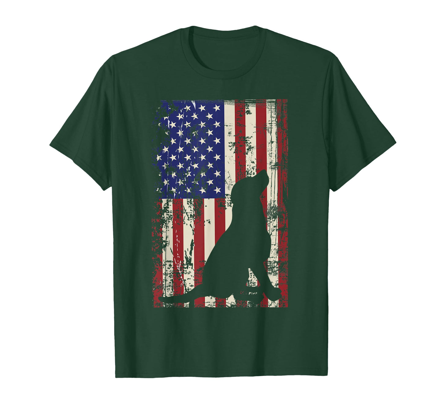 Patriotic Labrador 4th of July American Flag T-Shirt