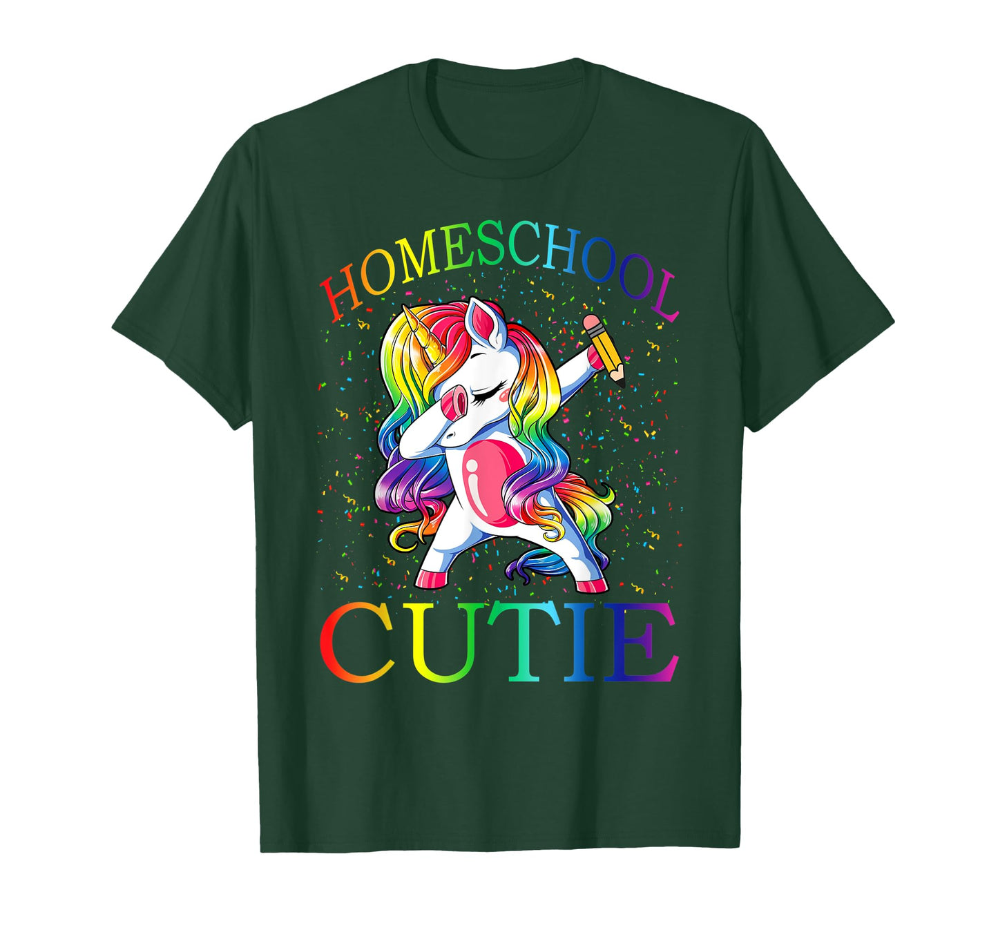 First Day Of School Homeschool Cutie Unicorn T-Shirt