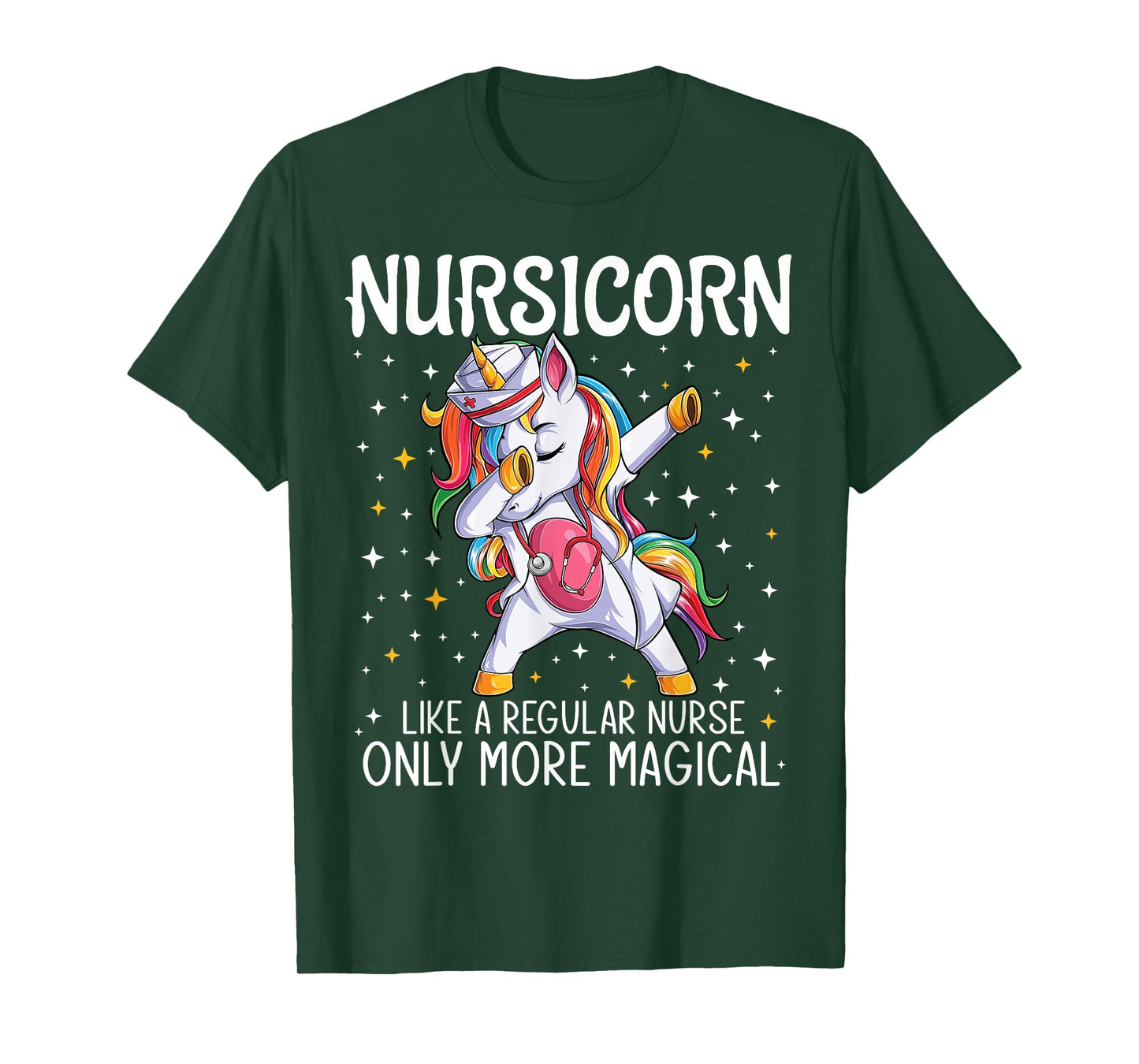 Dabbing Unicorn Nursicorn Funny Nurse Gift women men CNA RN T-Shirt