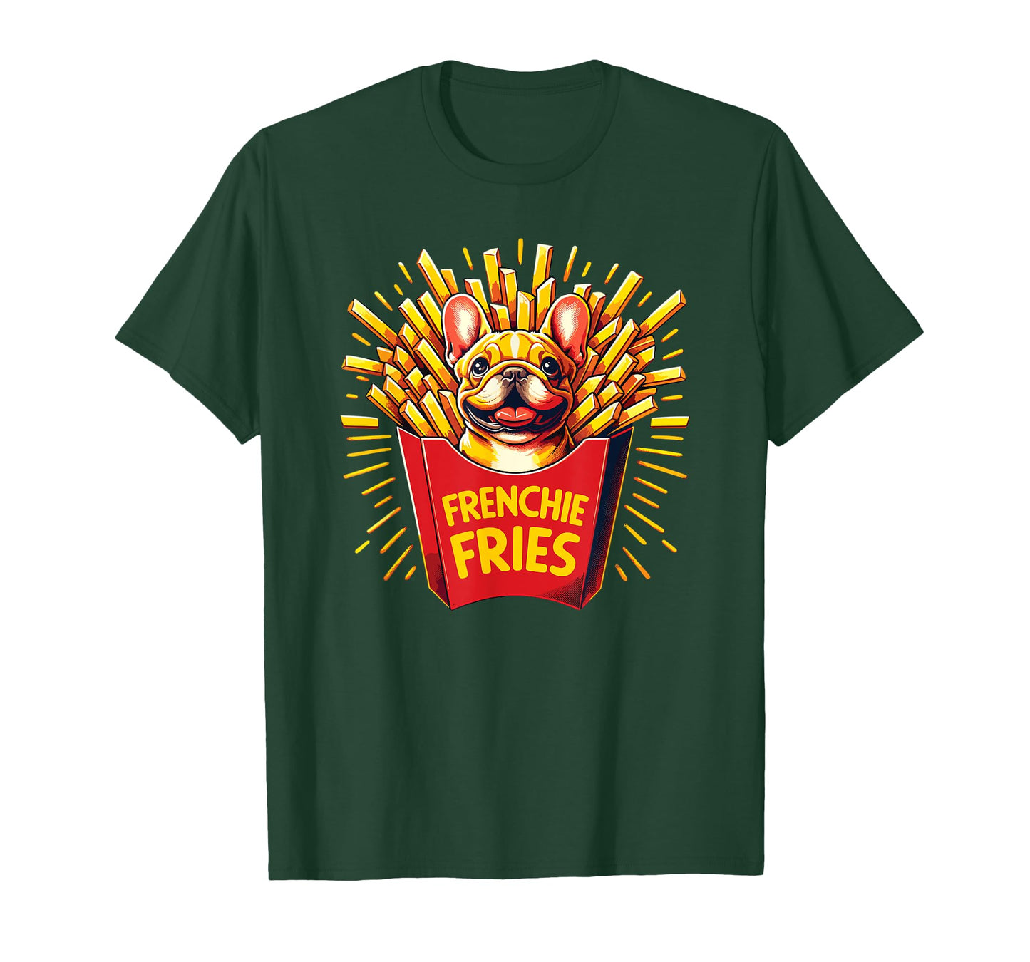 Frenchie Fries - Cute French Bulldog Funny Fries T-Shirt for Men Women Girls Kids