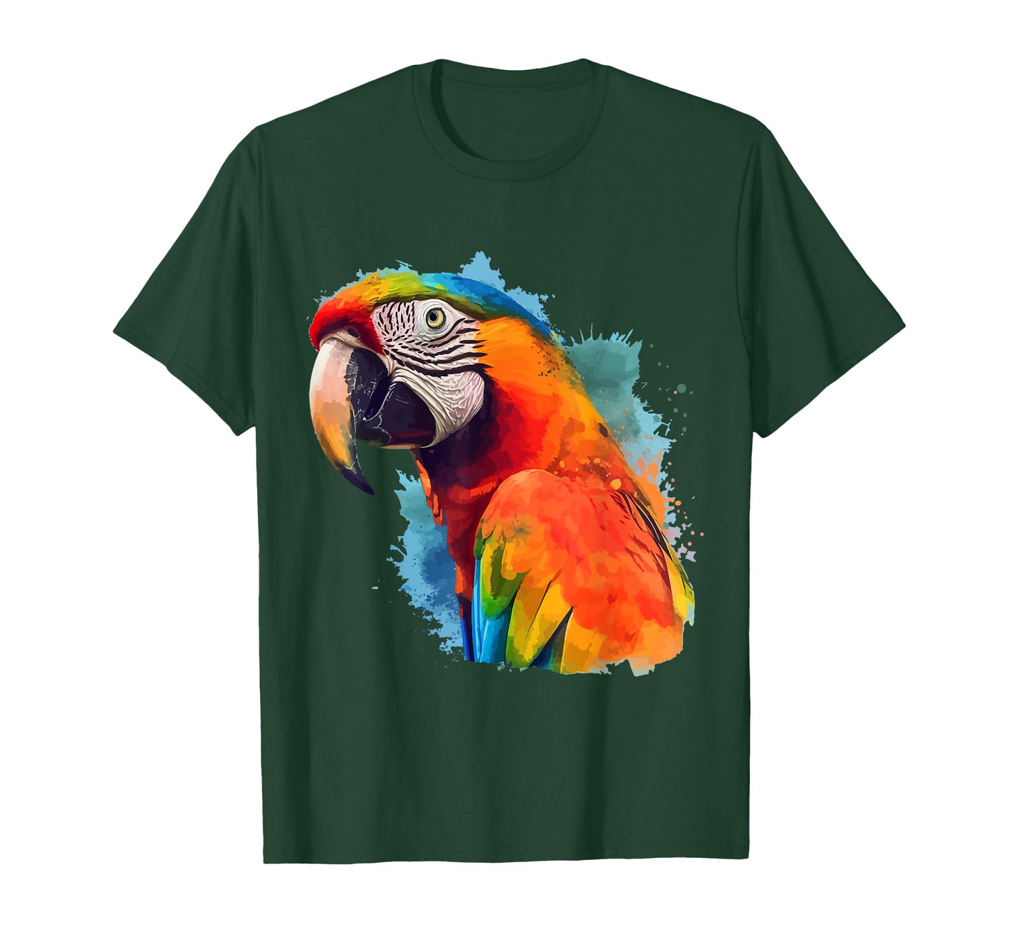 Colorful Parrot Watercolor T-Shirt