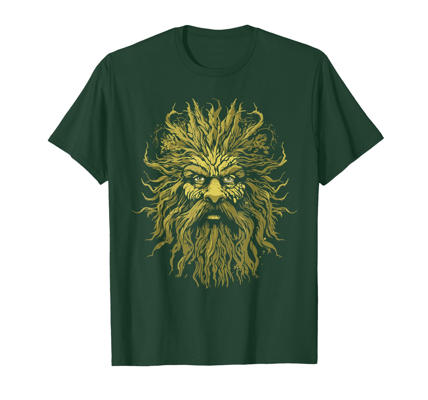 Sasquatch Nature Tree Beard Man T-Shirt