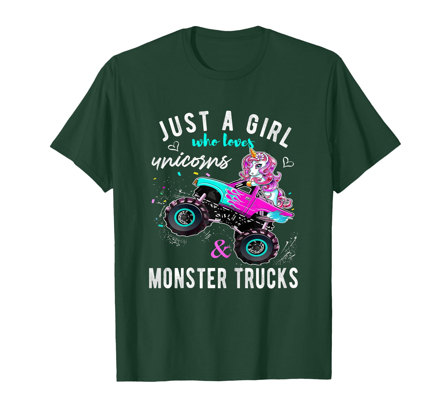 Unicorn Drive a Monster Truck -Unicorn Birthday Daughter T-Shirt