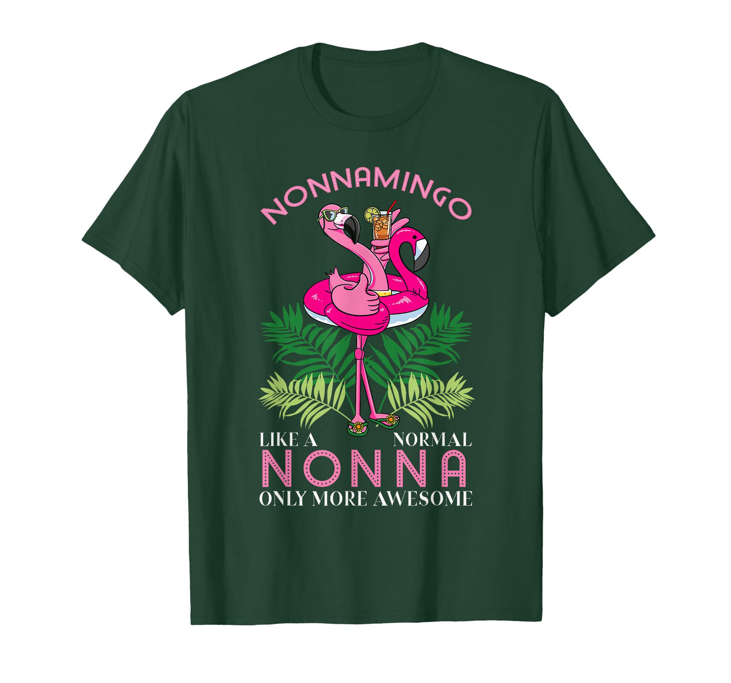 Nonnamingo Grandmother Flamingo Lover Gramma Grandma Granny T-Shirt