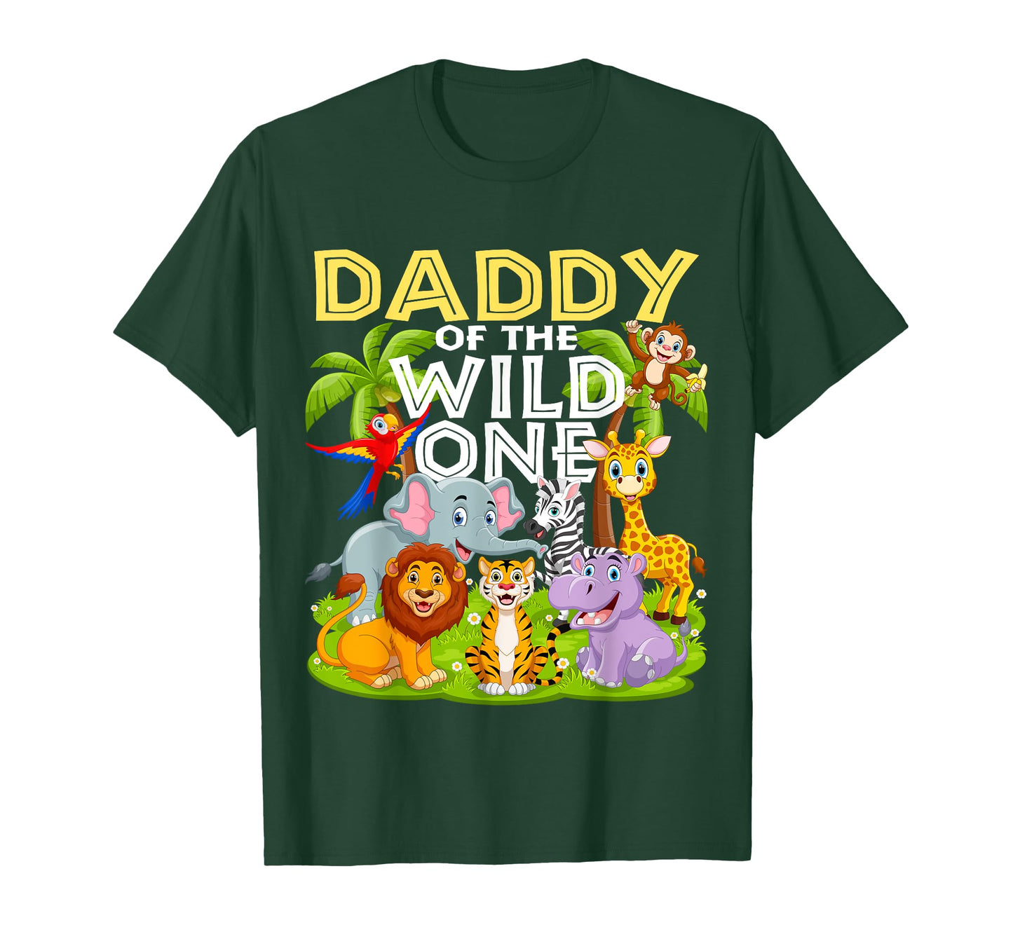 Daddy Of The Wild One 1st Birthday Zoo Animal Safari Jungle T-Shirt