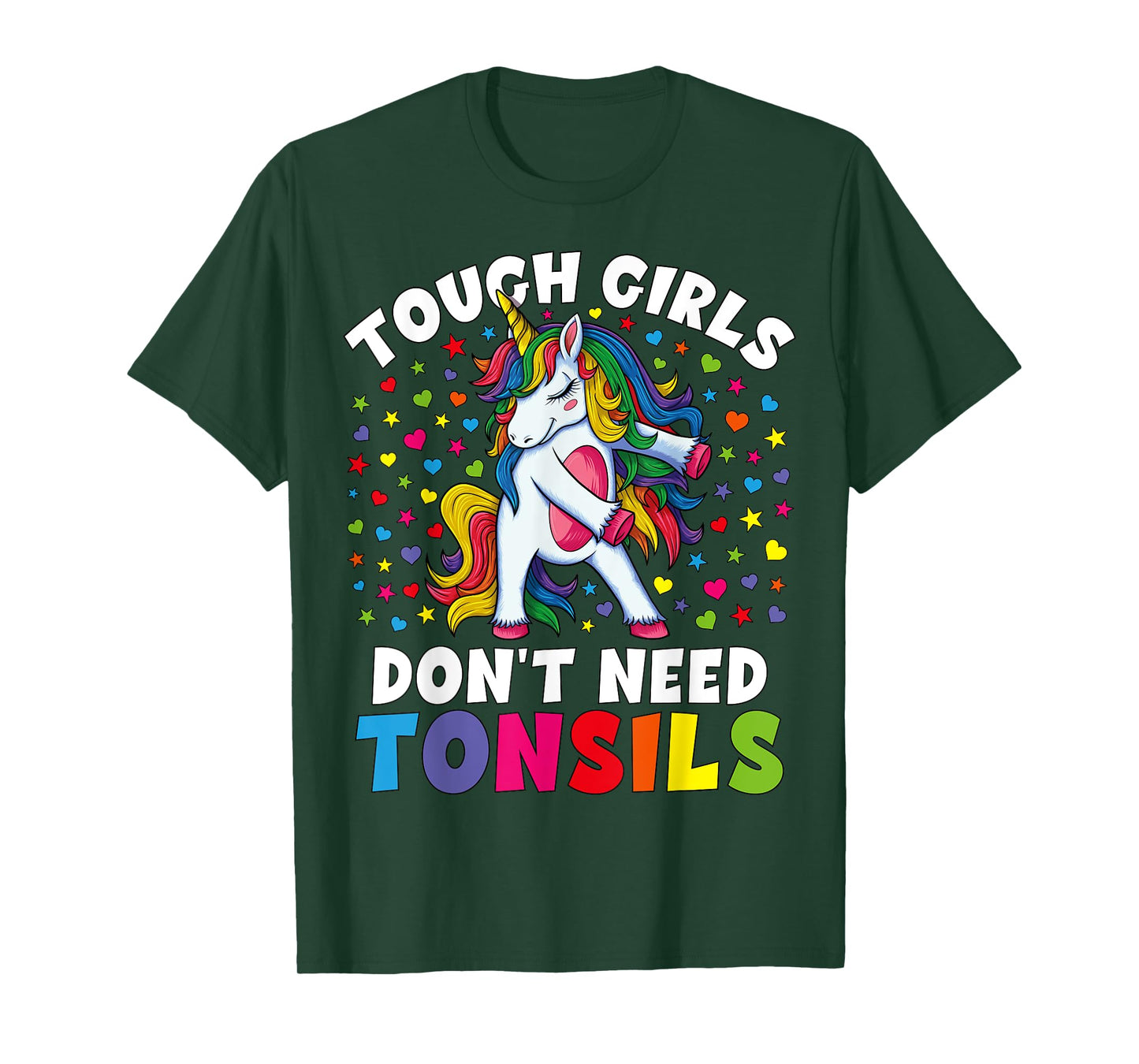 Tonsil Surgery Recovery Gift Girls Unicorn Tonsil Removal T-Shirt