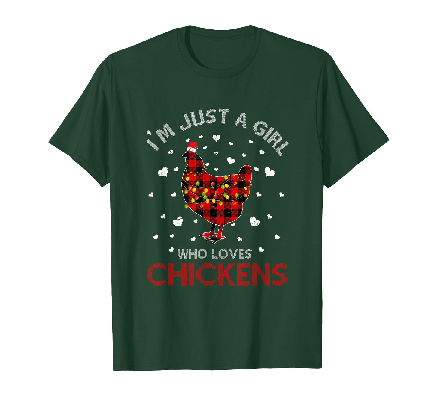 Just A Girl Who Loves Chicken Ugly Christmas Shirt Women T-Shirt