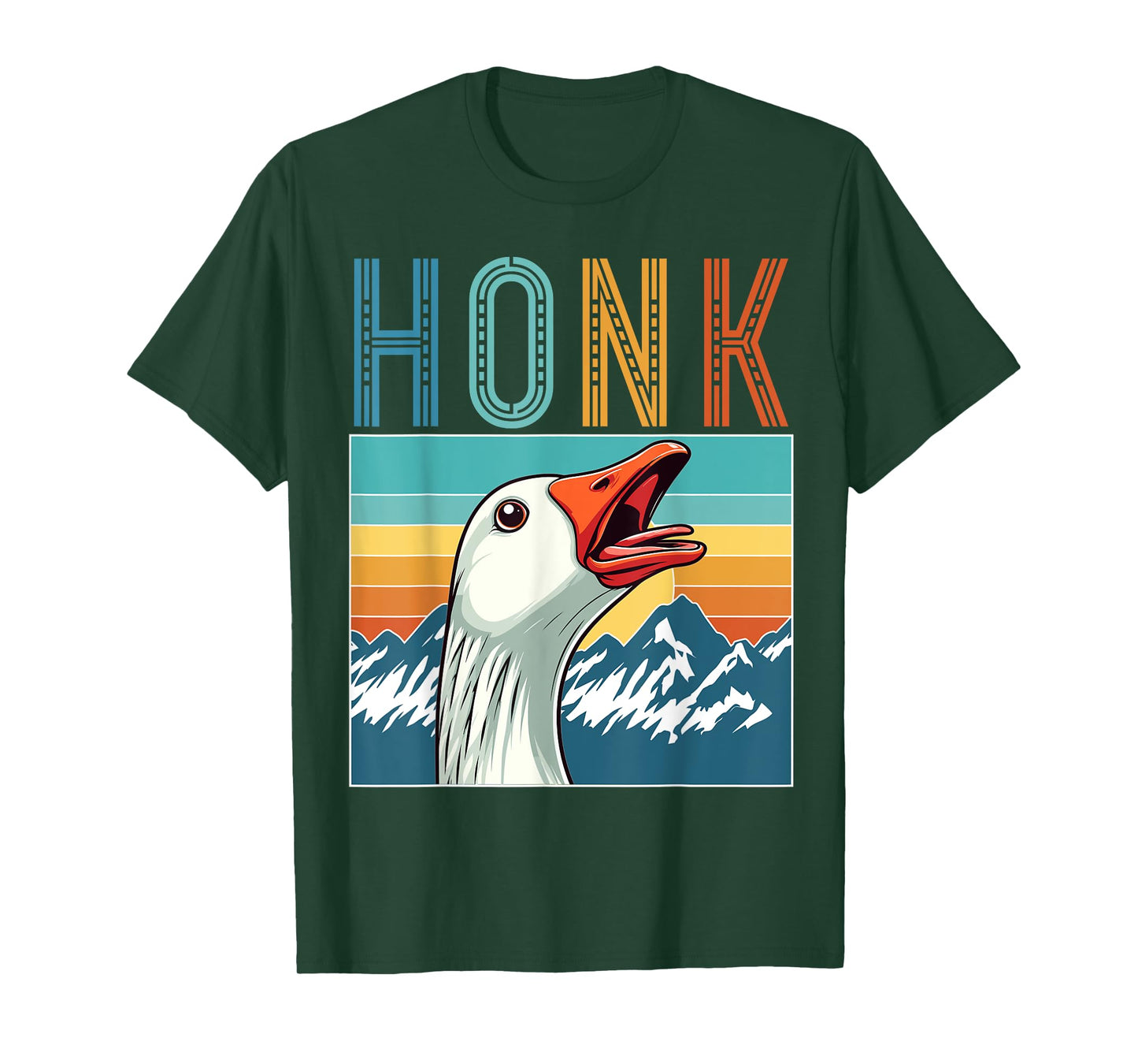 Funny Goose Honk Retro Vintage T-Shirt