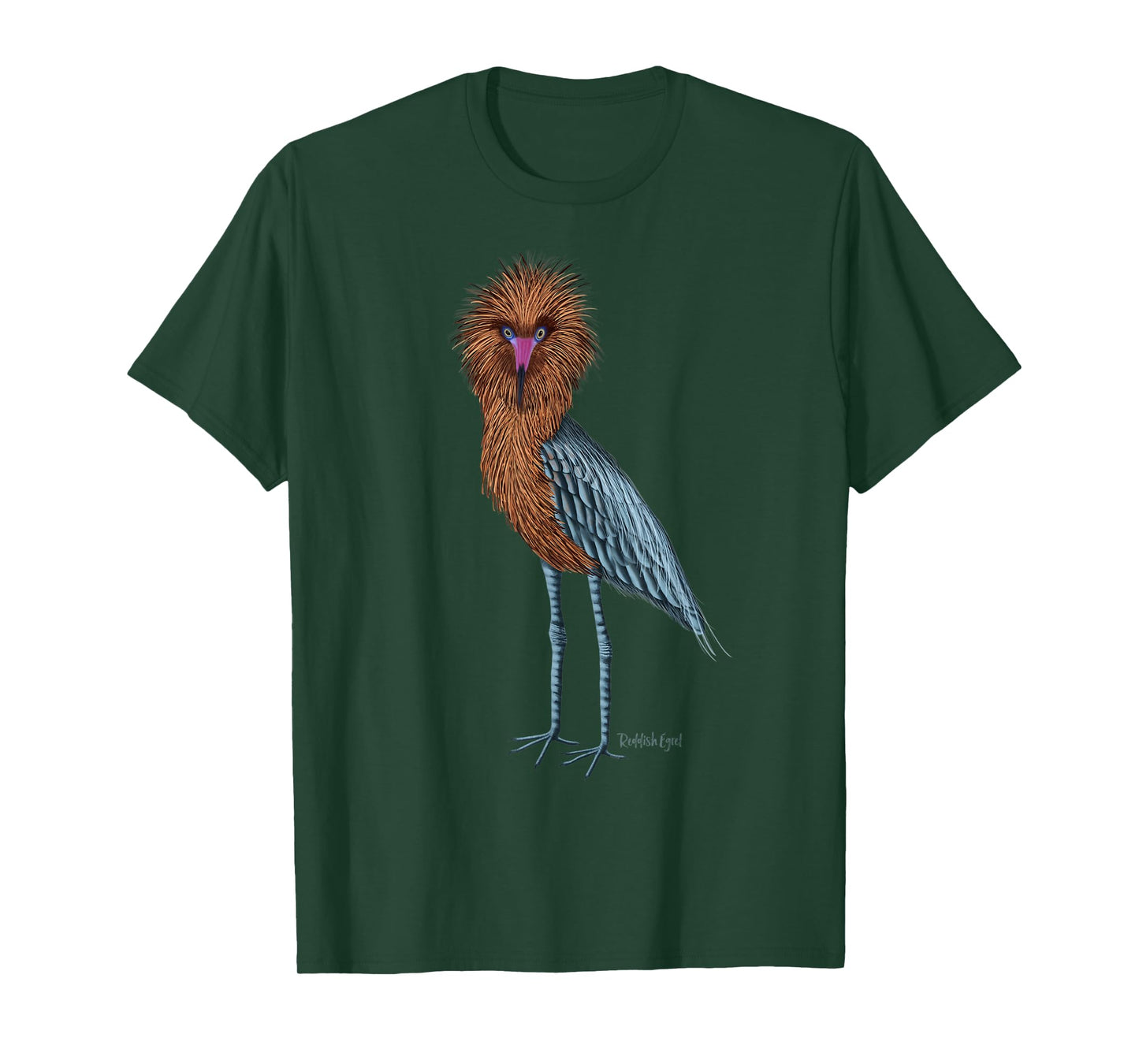 Reddish Egret Heron Art Birder Shirt Wildlife Bird Watching T-Shirt