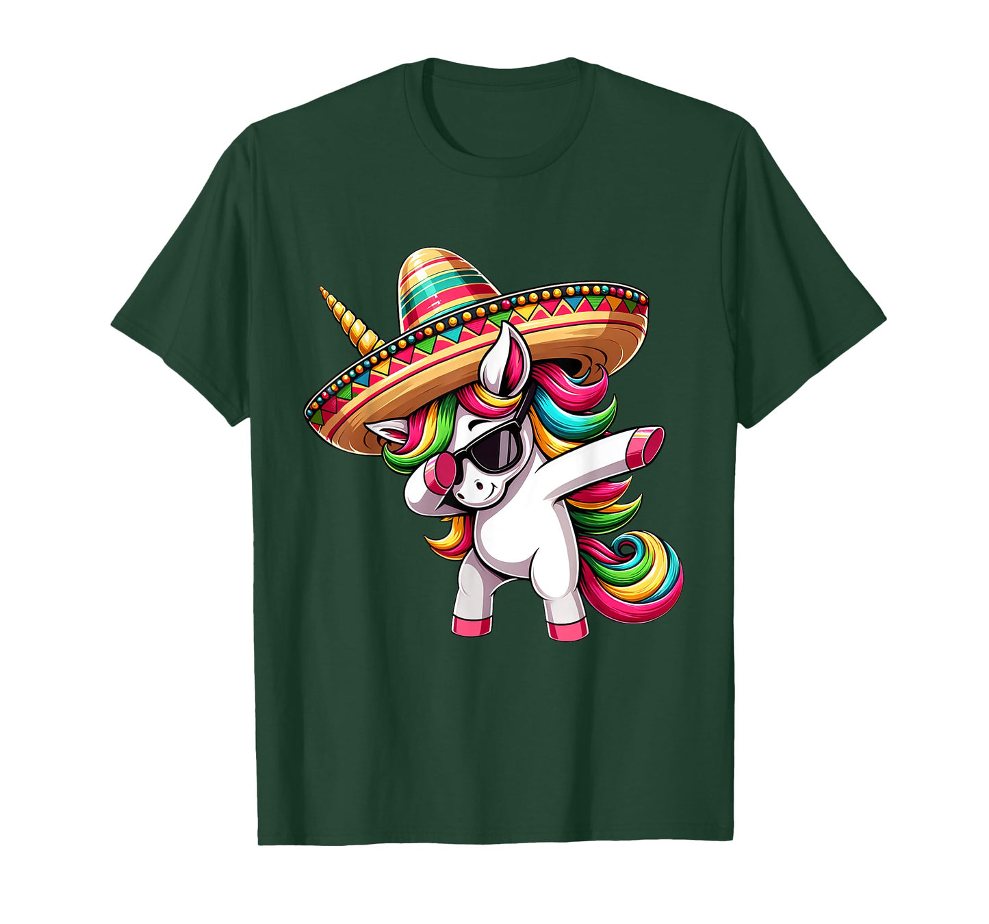 Cinco de Mayo Dabbing Unicorn Funny Mexican Dab Girl Kids T-Shirt
