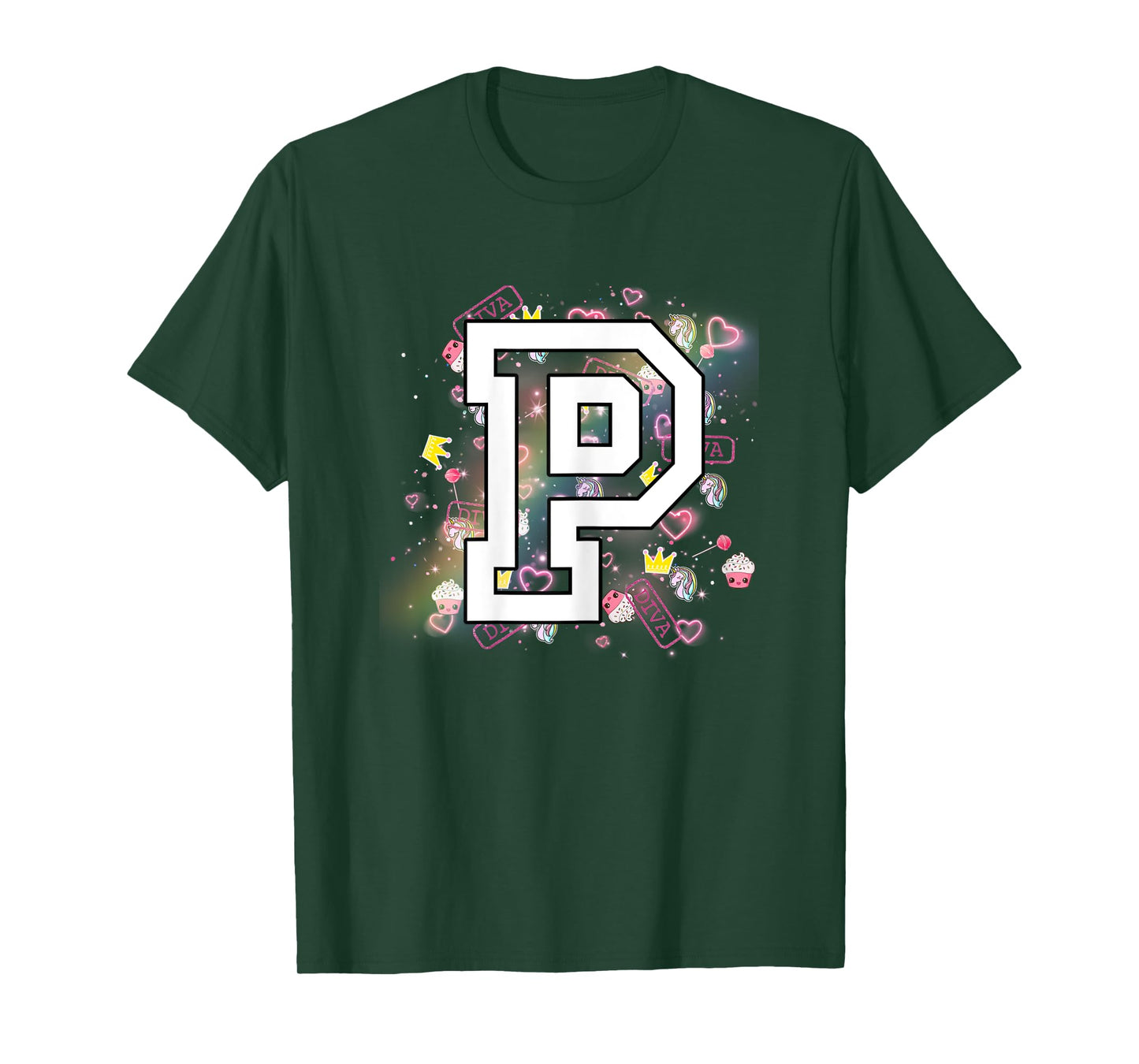 Kids Letter P Clothing For a Girl Who's Name Starts With P T-Shirt