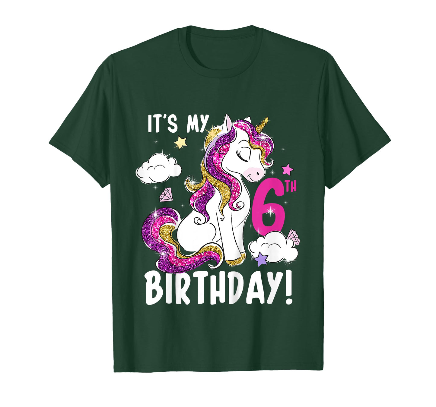 It's My 6th Birthday Unicorn T-Shirt