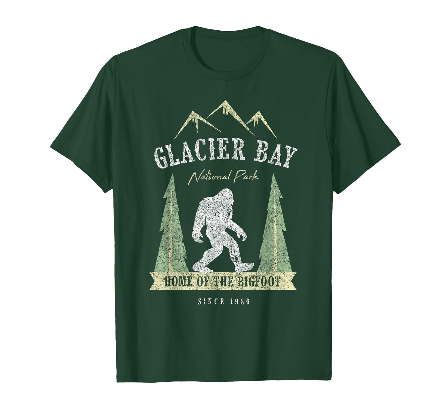 Glacier Bay National Park Shirt Vintage Bigfoot Alaska Gift T-Shirt