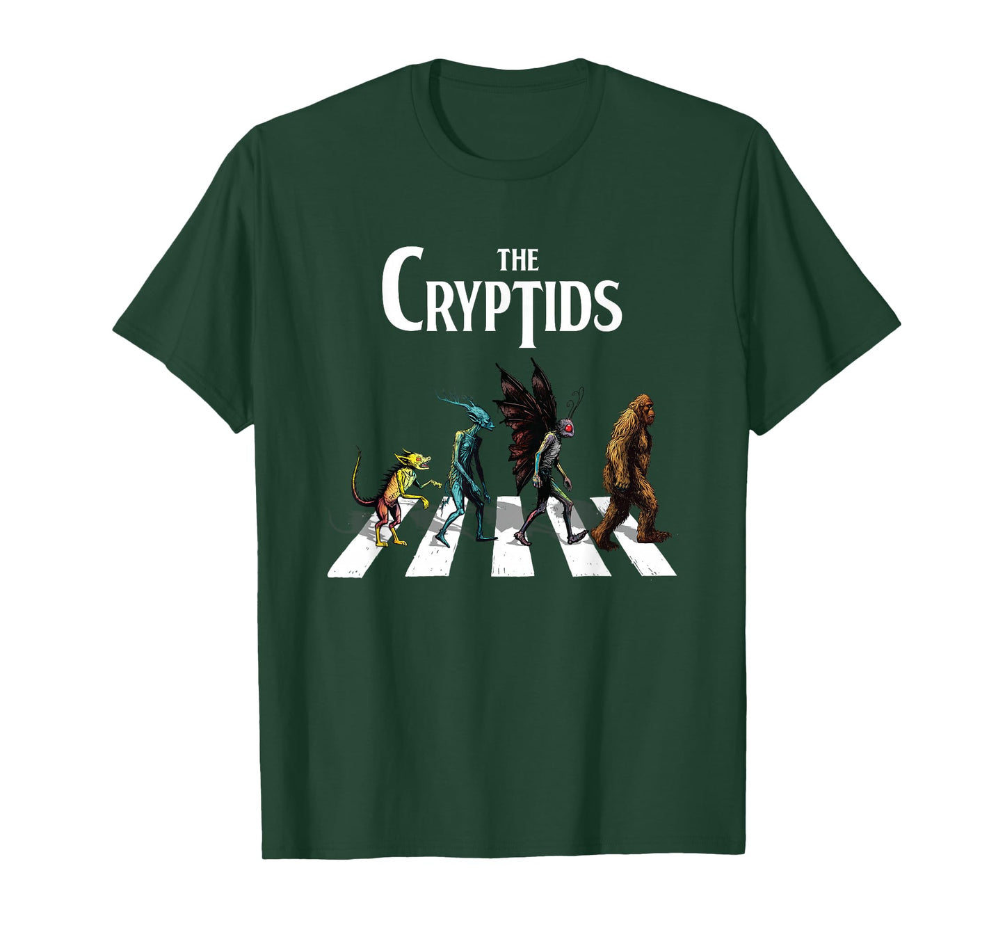 The Cryptids Bigfoot Mothman Wendigo Chupacabra Creatures T-Shirt