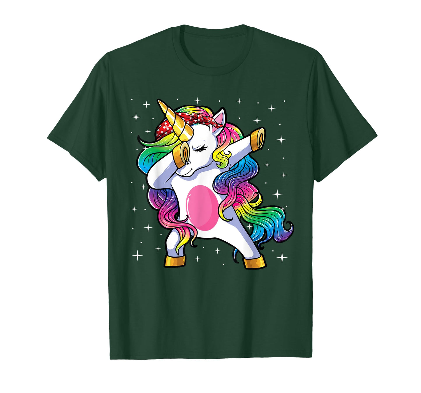 Dabbing Unicorn Shirt Girls Kids Mom Women Dab Unicorn T-Shirt