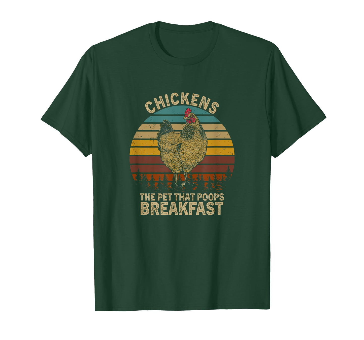 Vintage Chickens the Pet that Poops Breakfast Funny Farmer T-Shirt