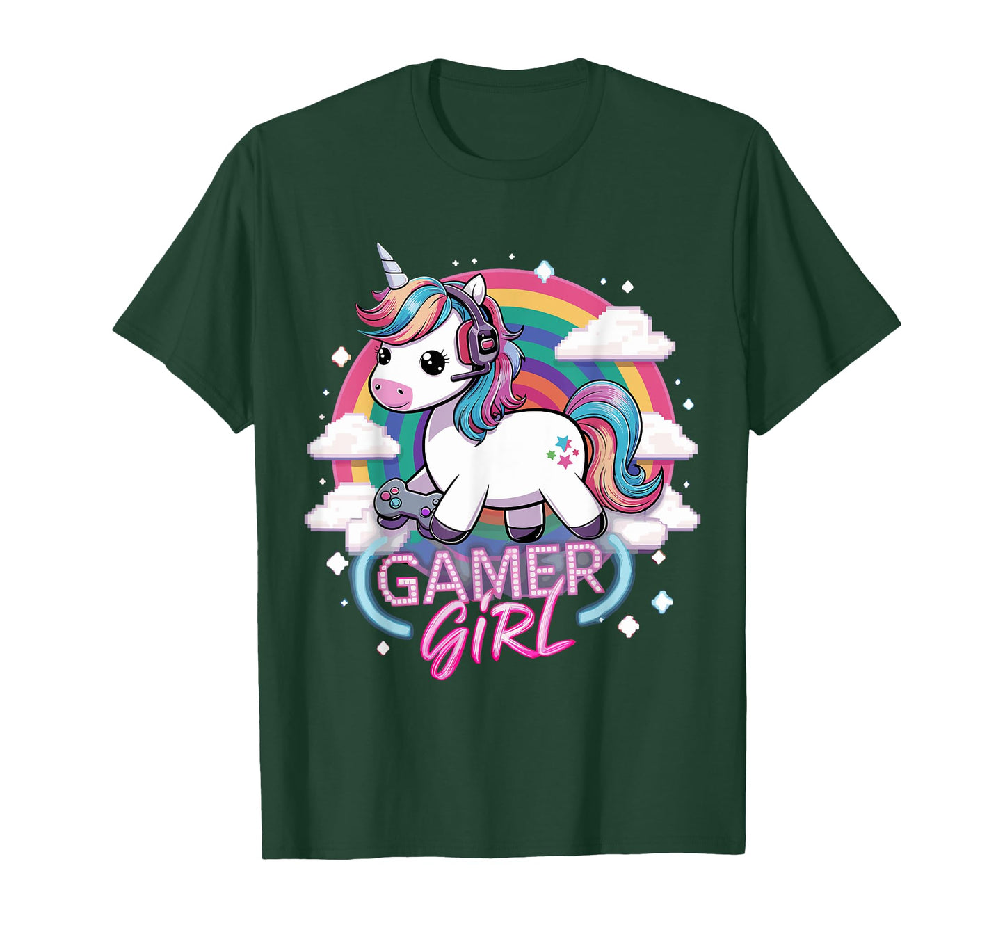 Gamer Girl Unicorn Gaming Cute Video Game T-Shirt