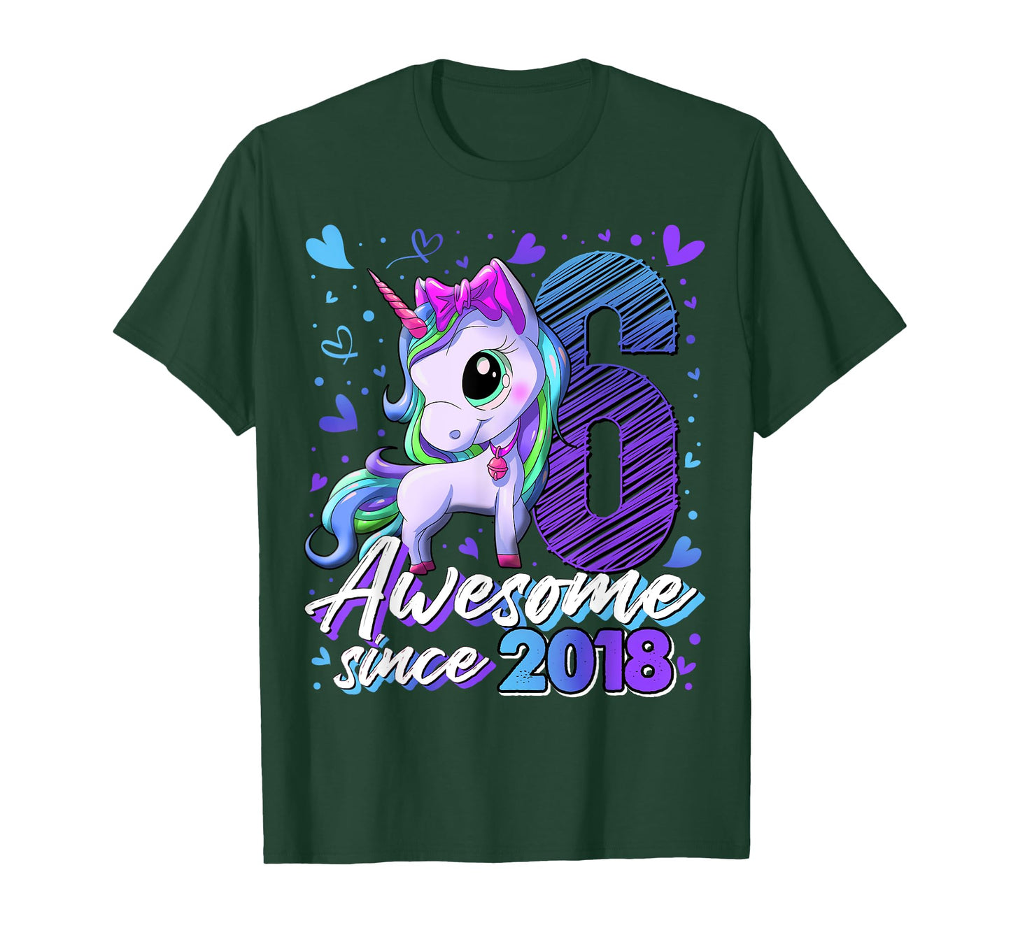 6 Years Old Flossing Unicorn Gifts 6th Birthday Girl Party T-Shirt