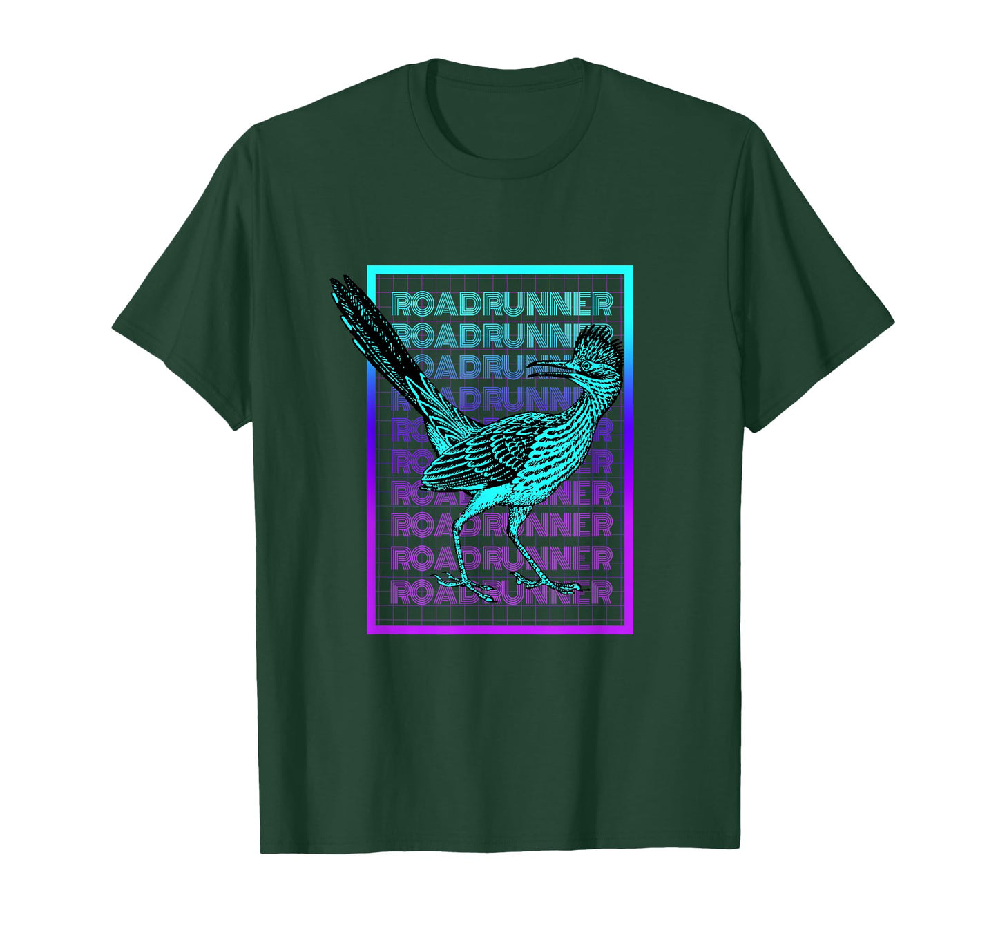 Vintage Roadrunner Gifts Roadrunner Bird Vintage Retro T-Shirt - Unisex-Adults, Unisex-Kids - Black - Short Sleeve - Crew Collar - Classic Fit - Cotton, Polyester Blend - Small