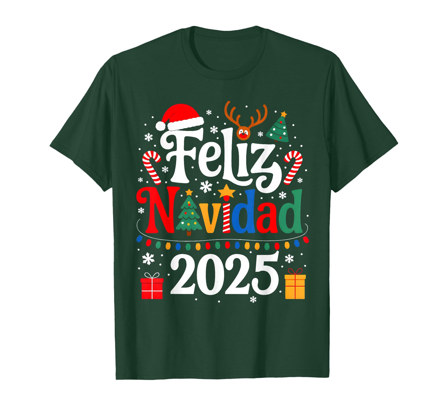 Feliz Navidad 2025 Matching Family Spanish Christmas Mexican T-Shirt