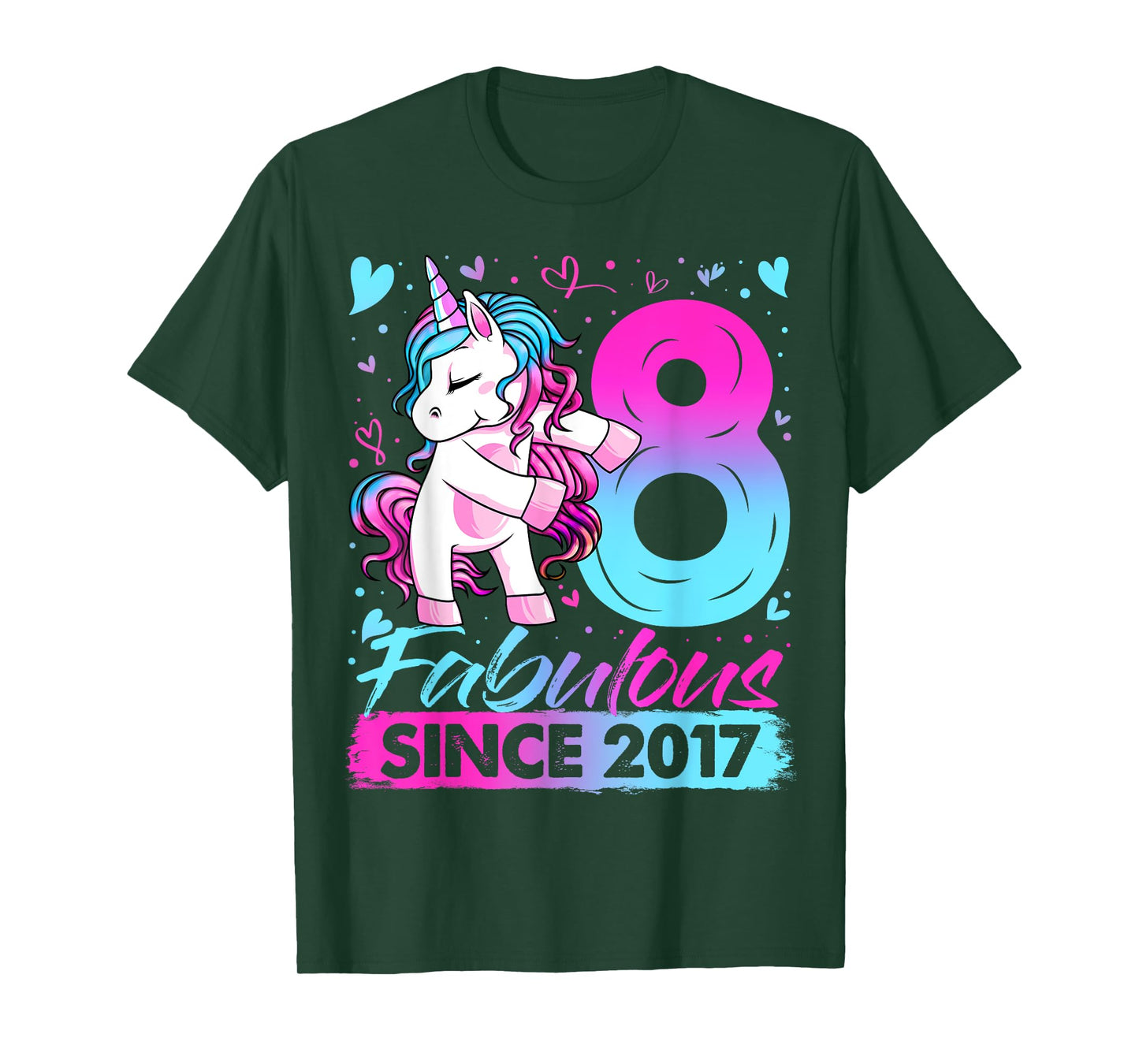 8 Year Old Unicorn Gifts For Girls 8th Birthday Girl Party T-Shirt
