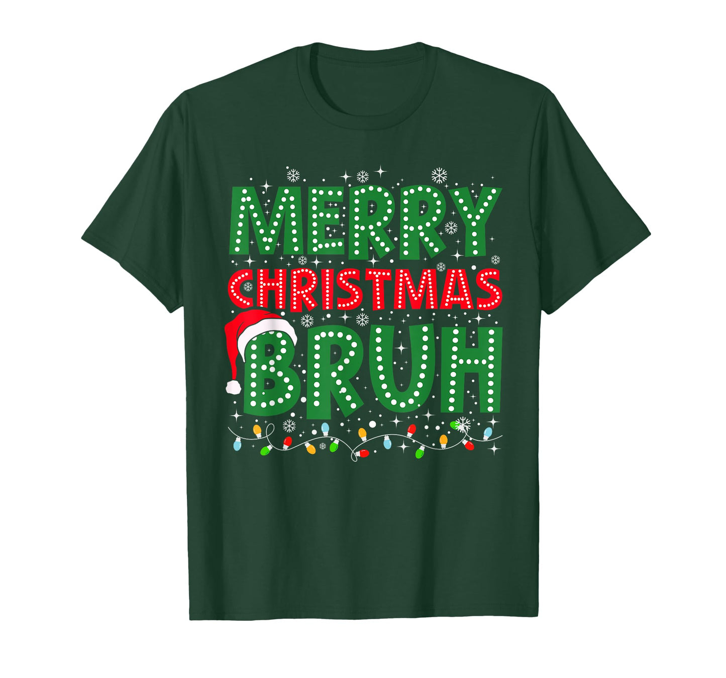 Bruh Meme Funny Saying Bro Greeting Teens Boys Men Christmas T-Shirt