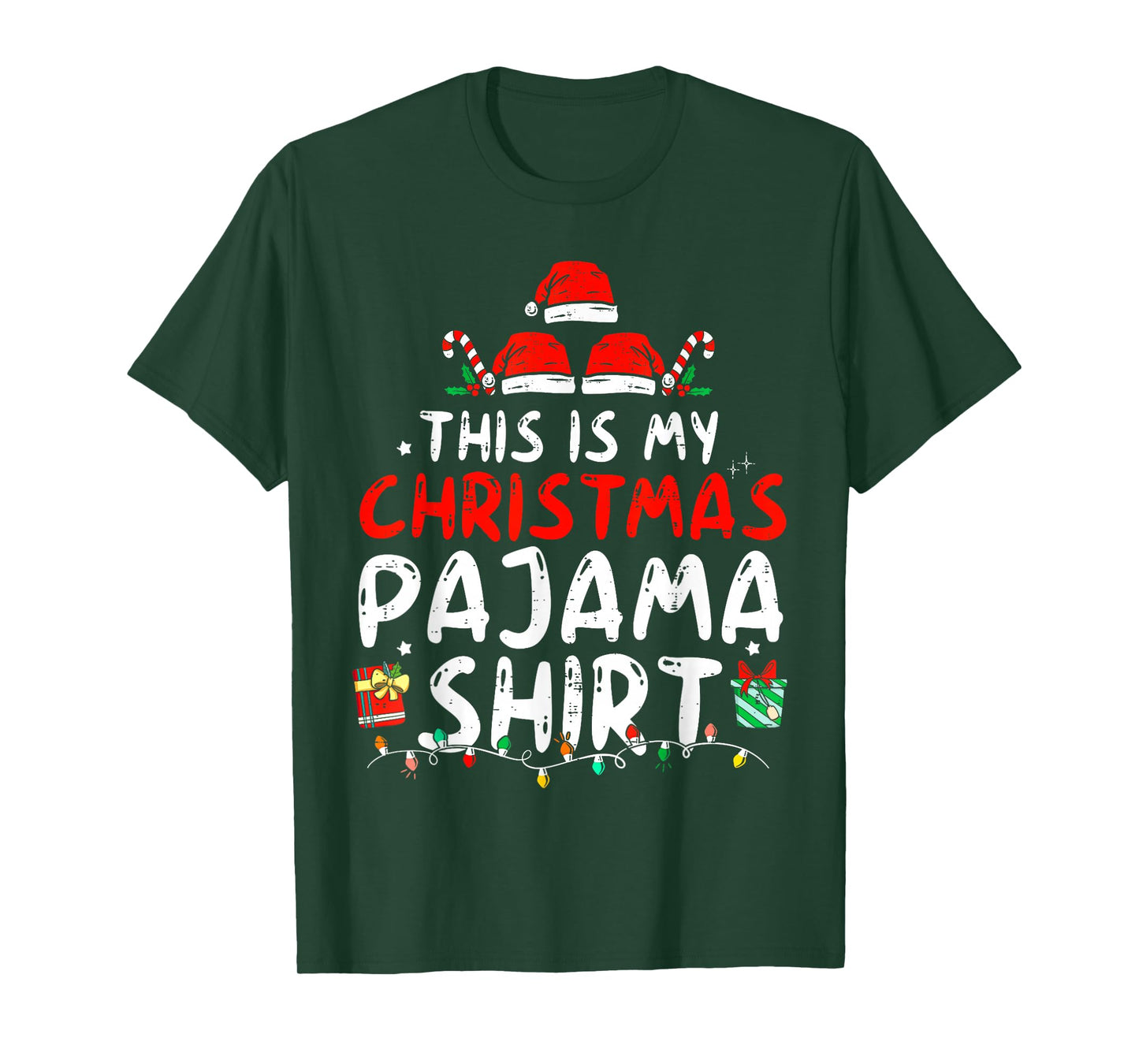 This Is My Christmas Pajama Shirt Funny Xmas PJs Men Women T-Shirt