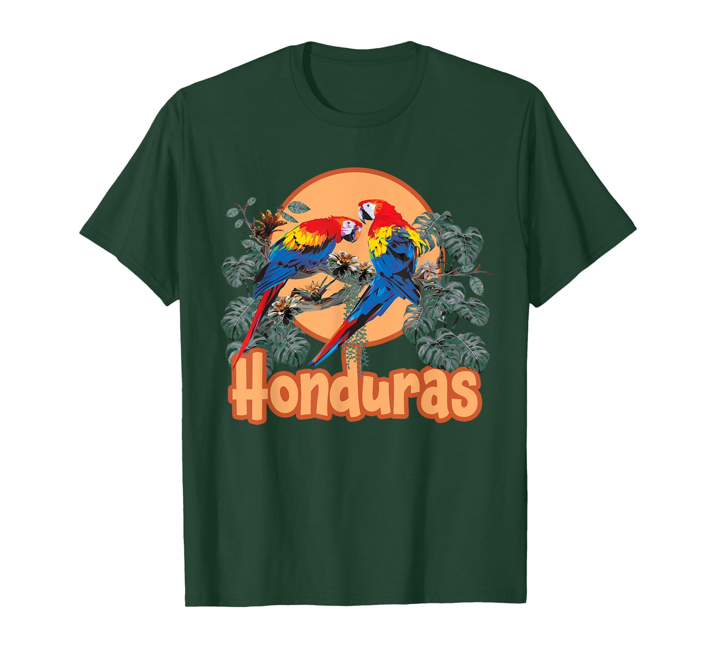 Honduran Scarlet Macaw Men Women Honduras T-Shirt