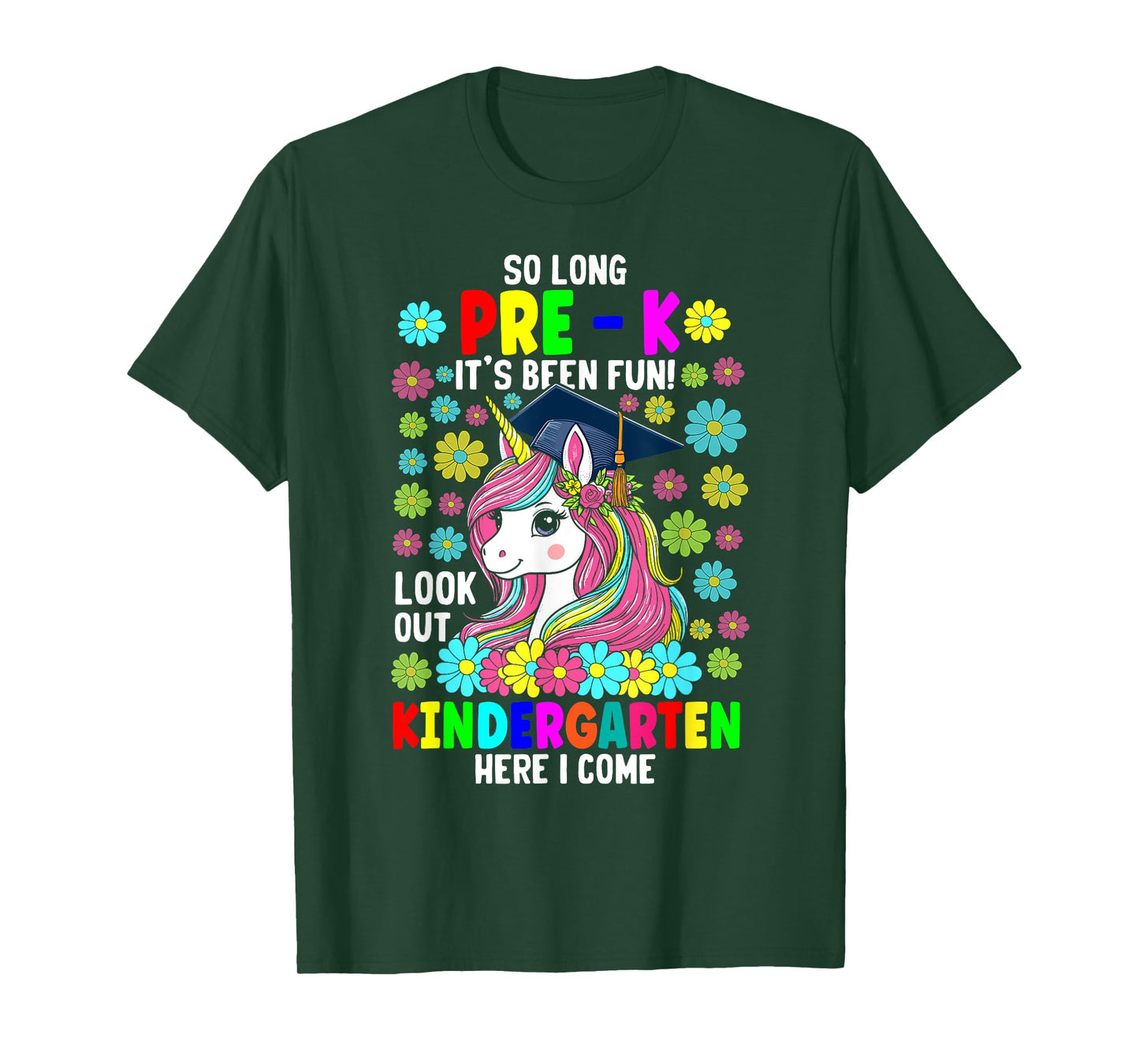 So long pre k its been fun unicorn shirt prek graduation T-Shirt