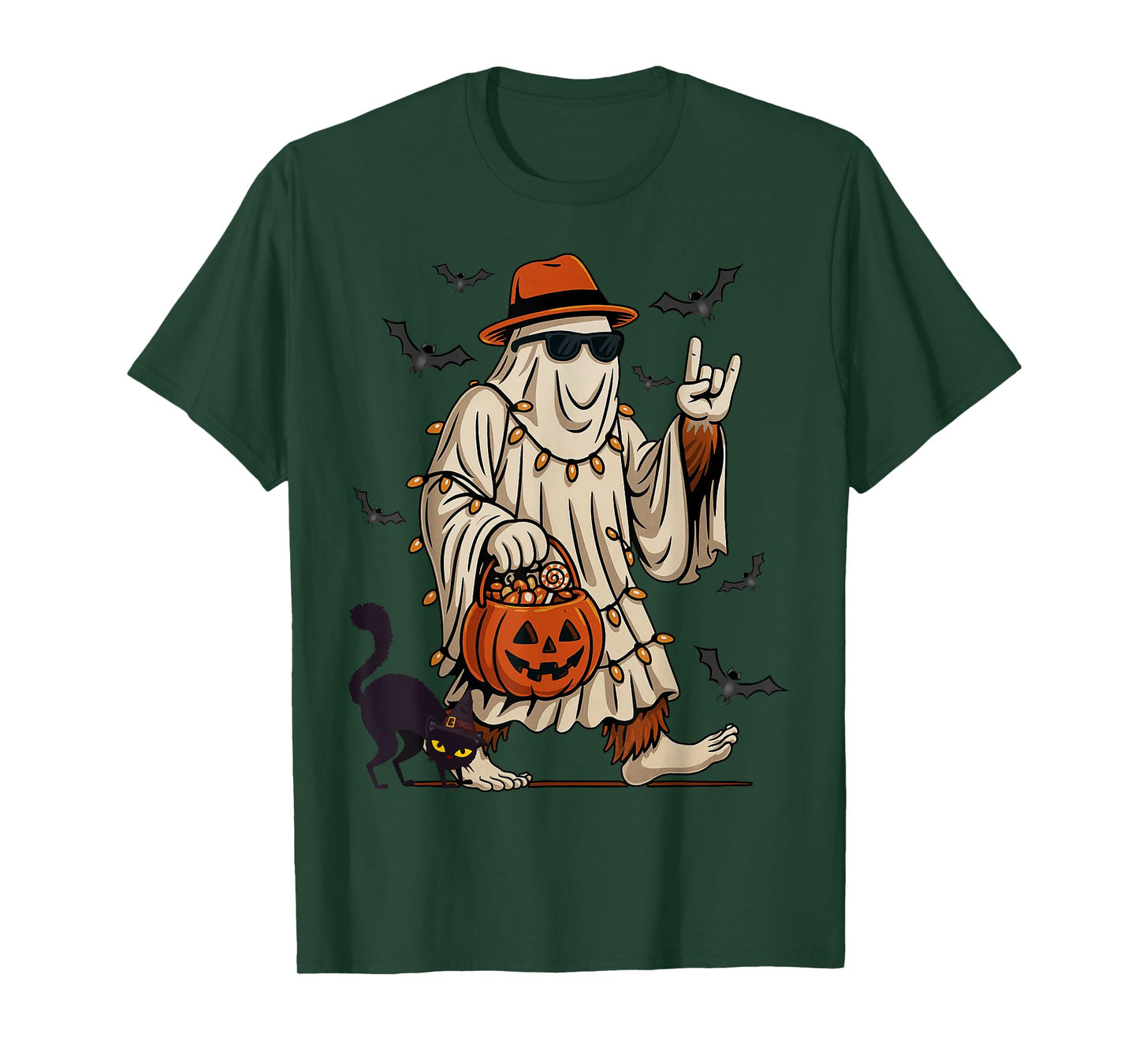 Funny Bigfoot Ghost Halloween Costume Sasquatch Boy Mens Kid T-Shirt