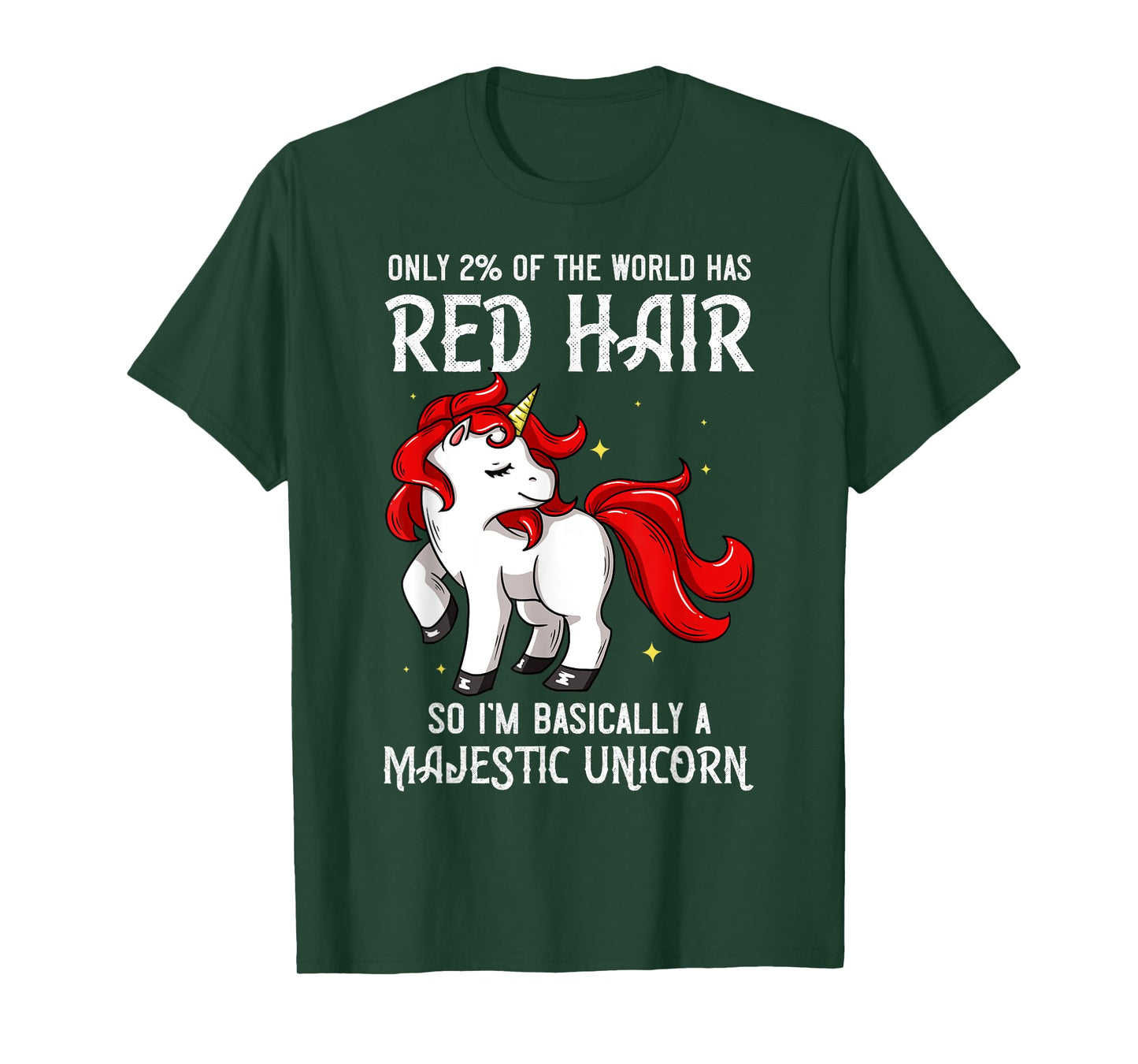 Red Hair Unicorn Redhead Funny Red Headed T-Shirt
