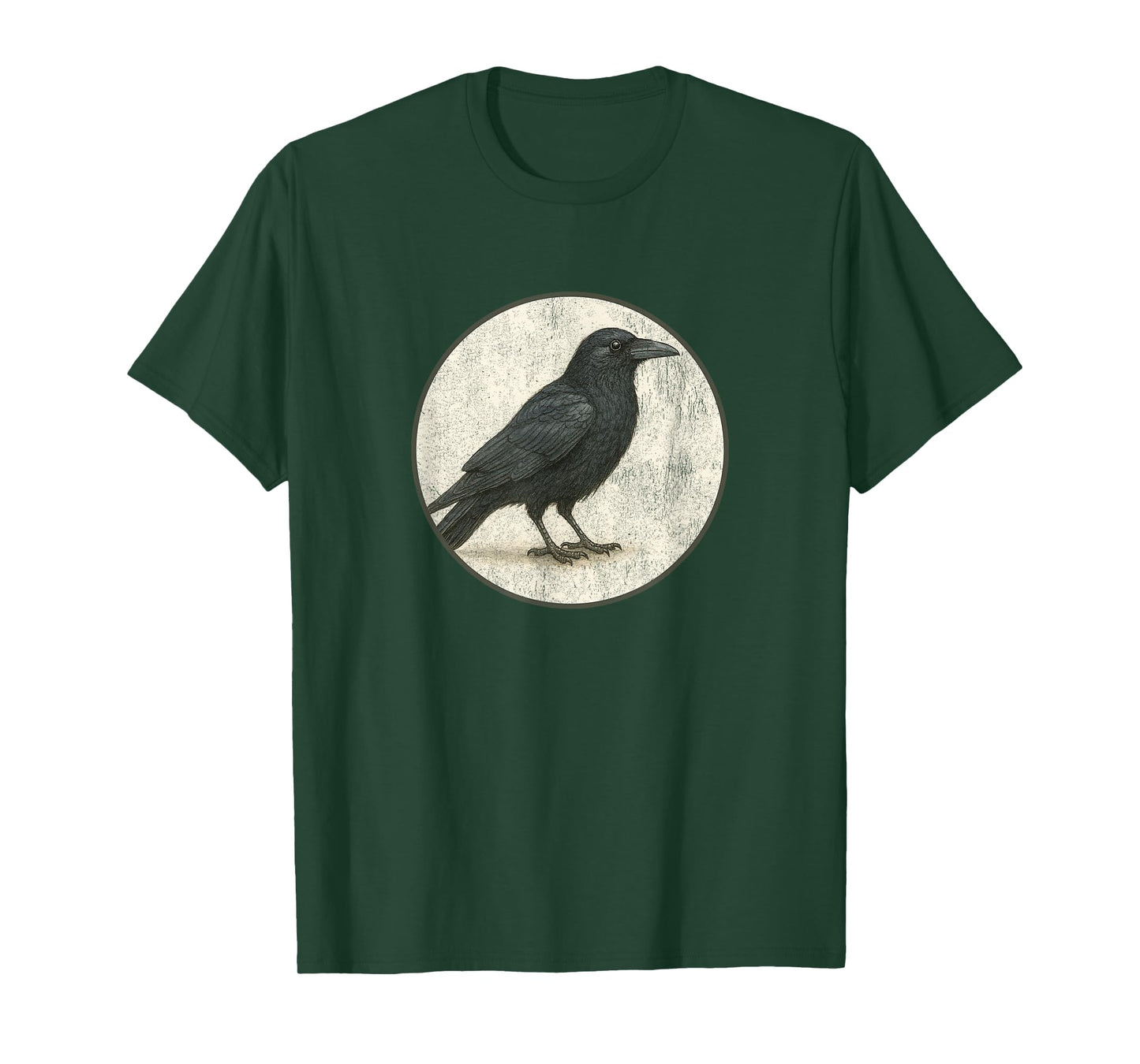 Colorful Retro American Crow Bird Design T-Shirt