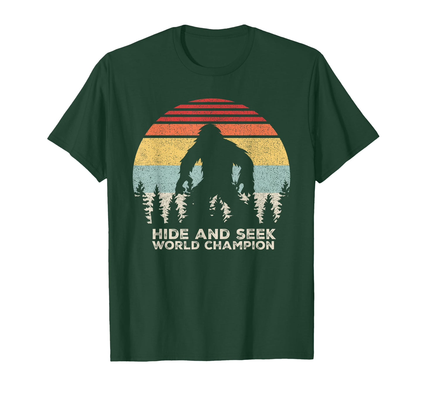 Retro Hide & Seek Champion Shirt Funny Sasquatch Bigfoot T-Shirt