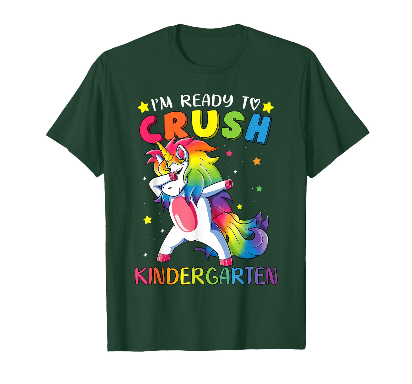 I'm ready to crush Kindergarten Shirt Funny Dabbing Unicorn T-Shirt