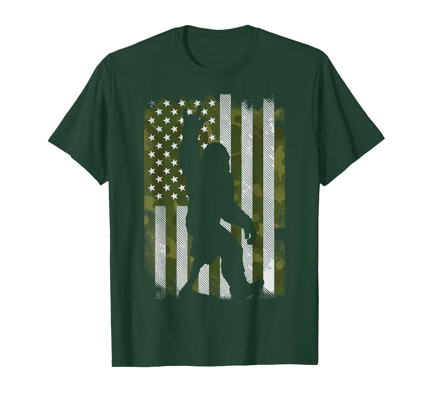 Bigfoot Amputee US Flag Limb Loss T-Shirt