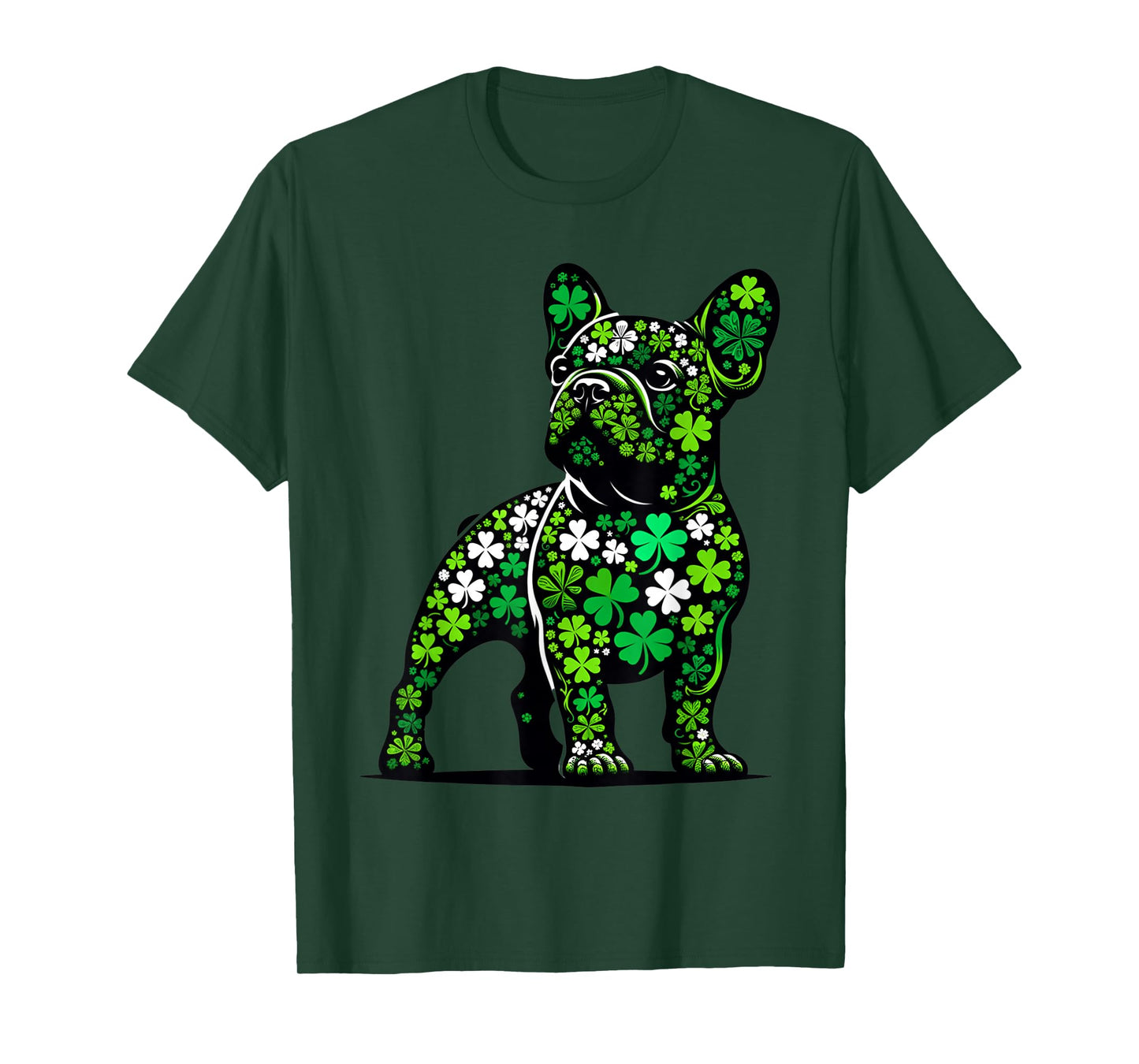 St Patricks Day Dog Themed Women Men French Bulldog Lover T-Shirt