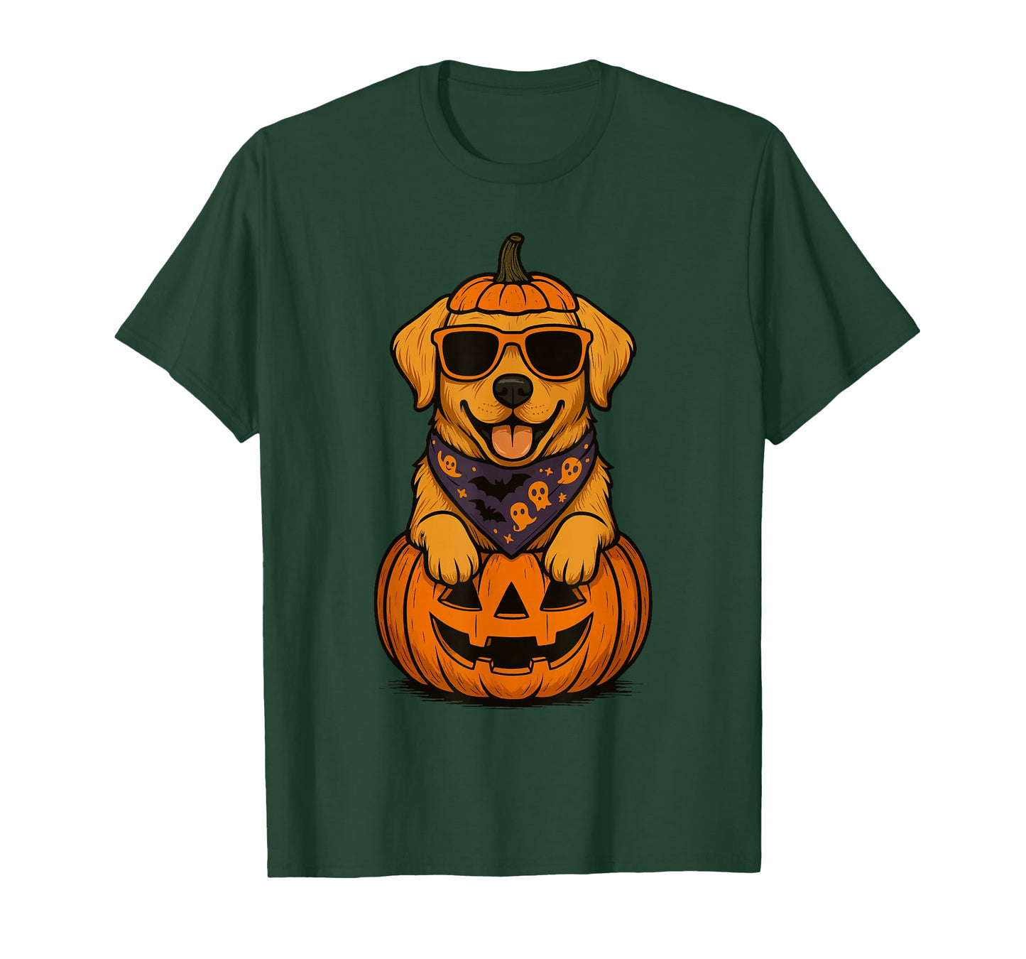 Spooky Yellow Labrador Retriever Pumpkin Halloween Dog Lover T-Shirt