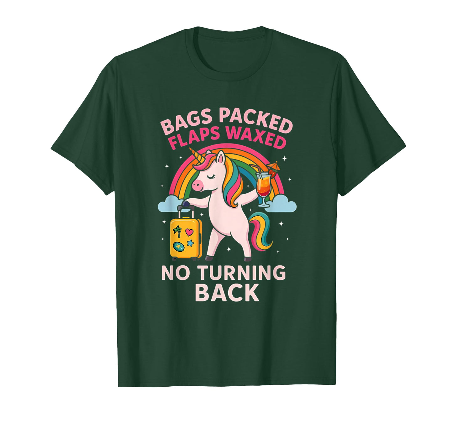 Bags Packed Unicorn Funny Inappropriate Vacation Women T-Shirt