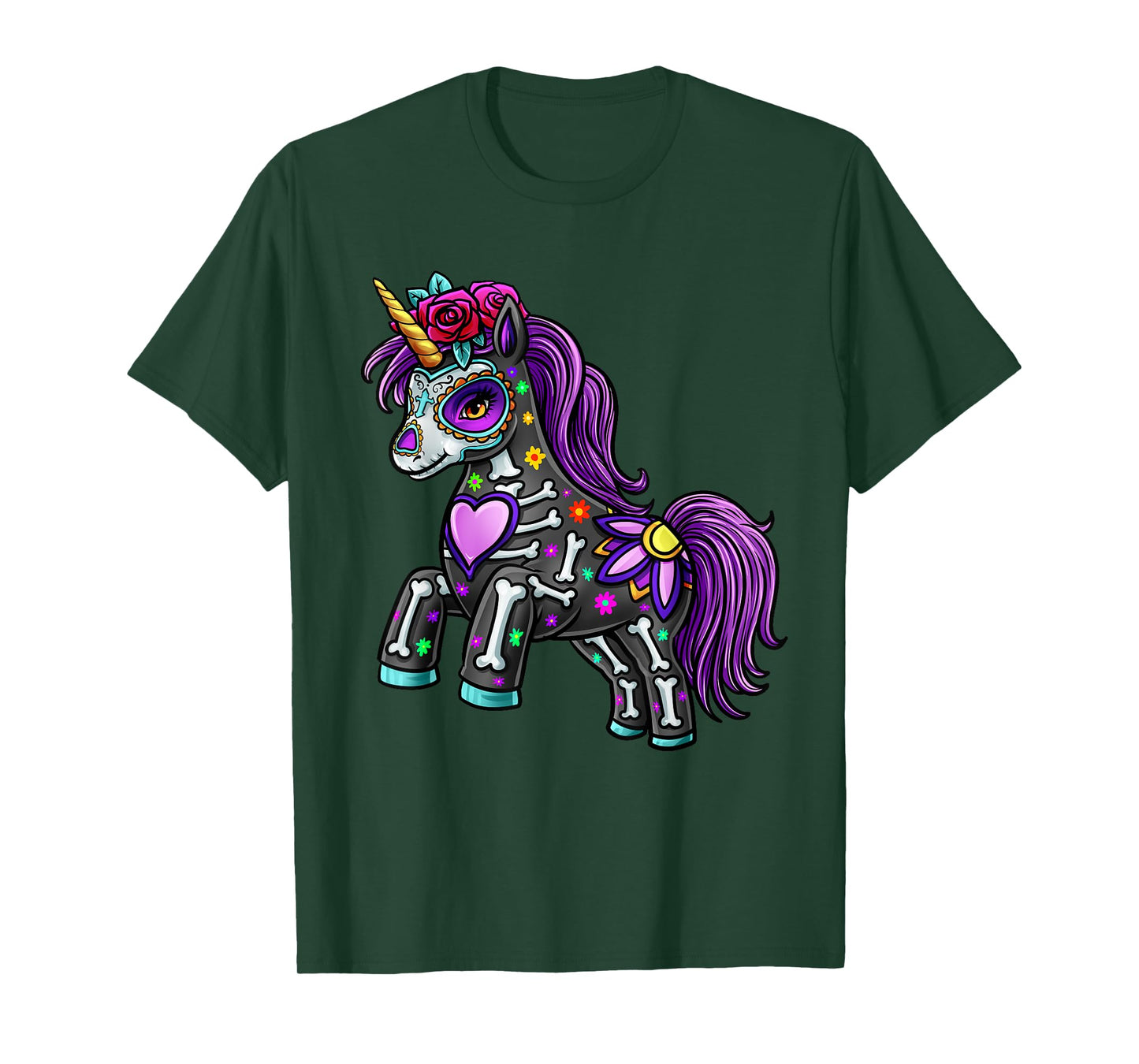 Dead Unicorn Sugar Skull T-Shirt