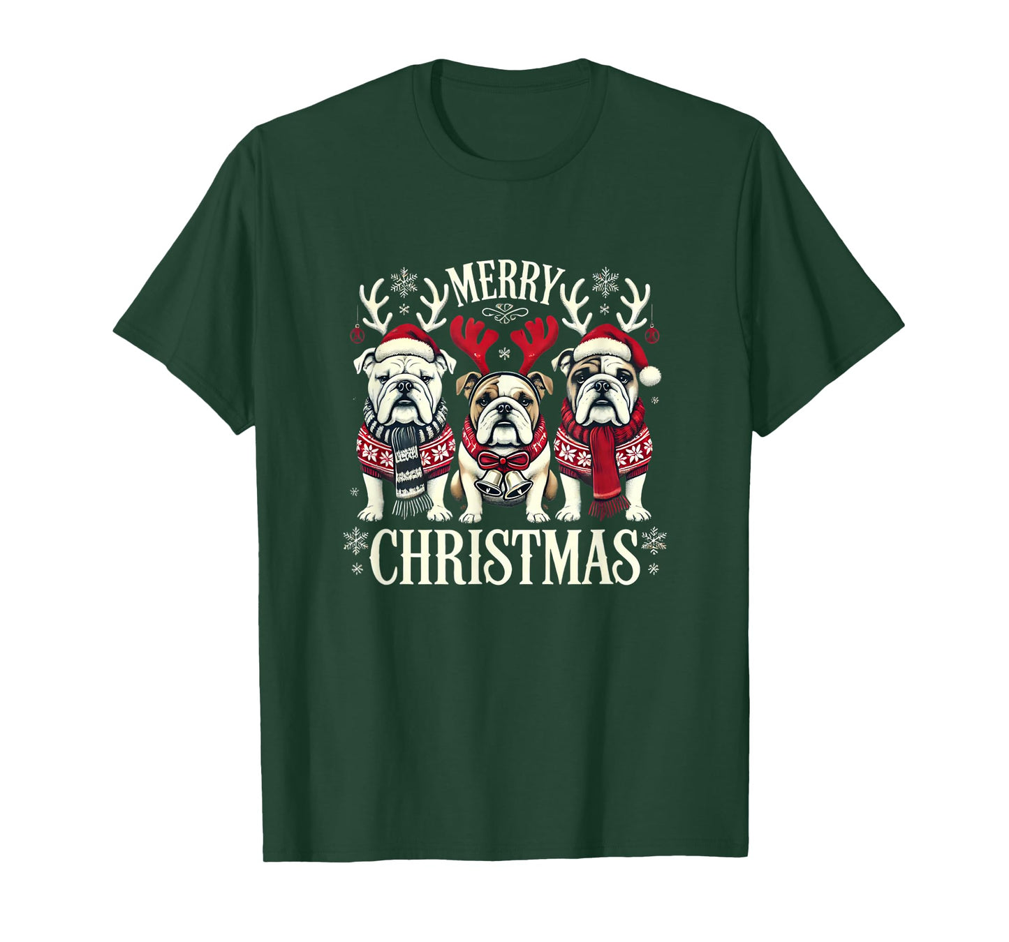Christmas English Bulldog Mom English Bulldog Christmas T-Shirt
