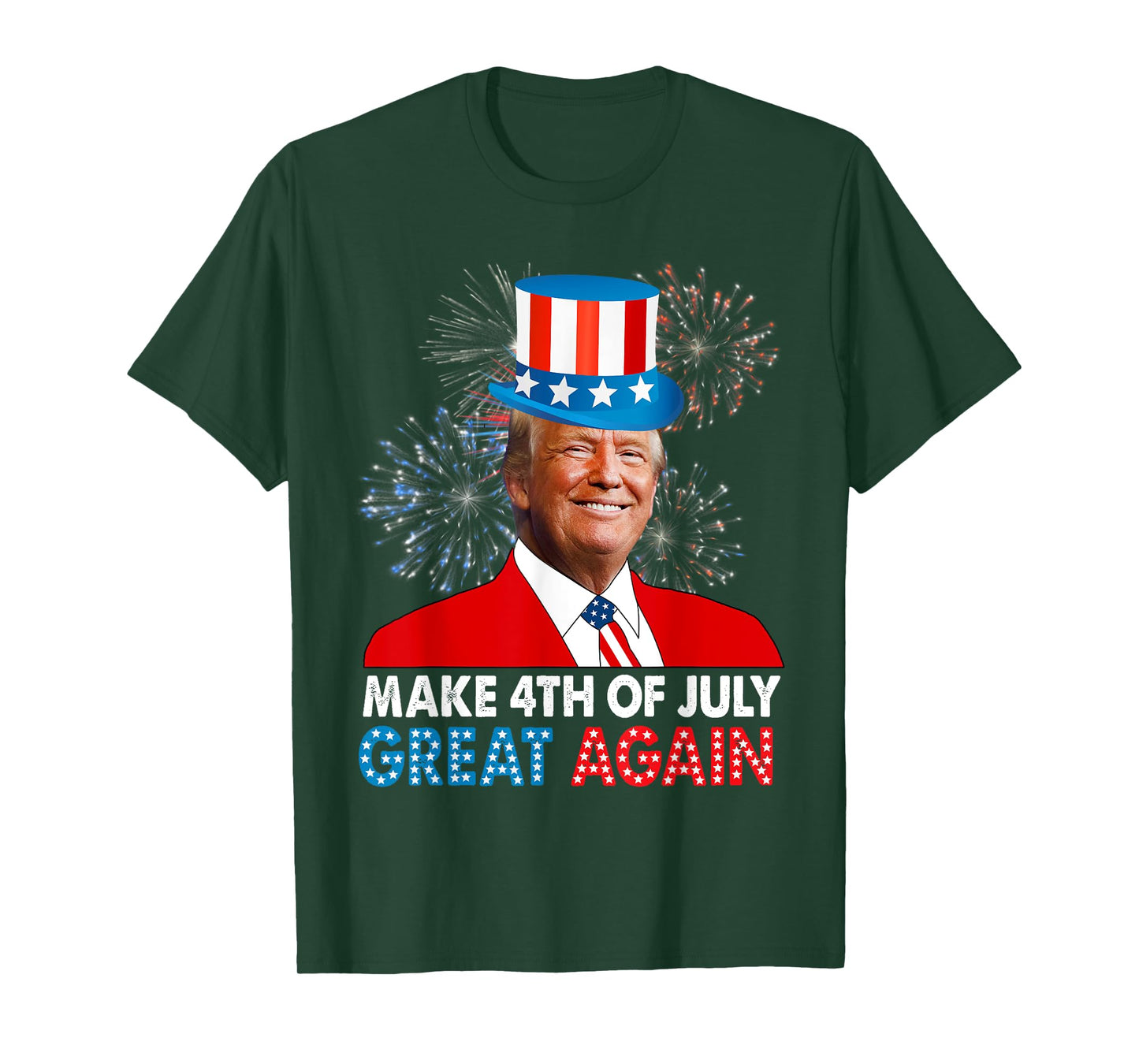 Make 4th Of July Great Again American Patriotic Donald Trump Women Kids Men T-Shirt
