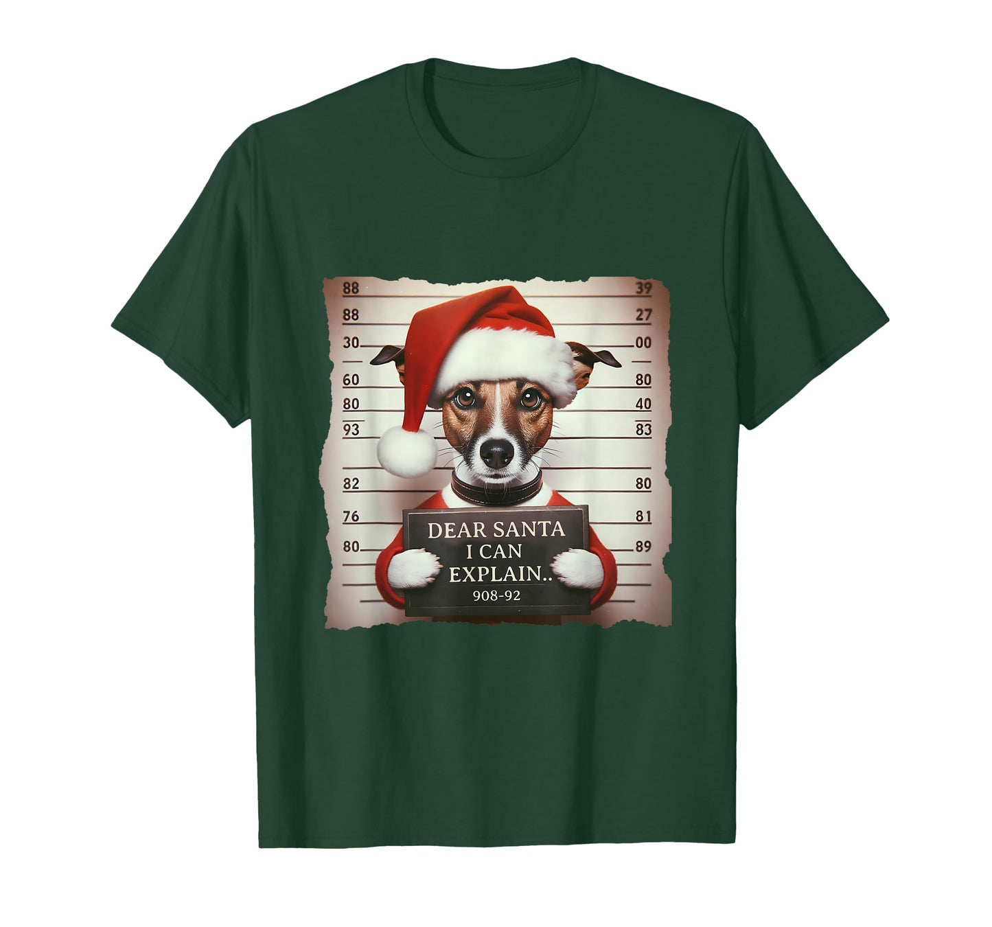 Jack Russell Terrier Dogs Christmas Dear Santa I Can Explain T-Shirt