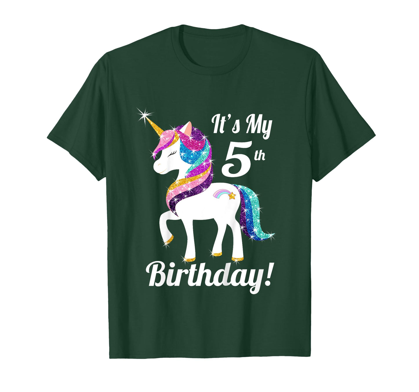 It's my 5th birthday for 5 year old girls Unicorn Shirt T-Shirt